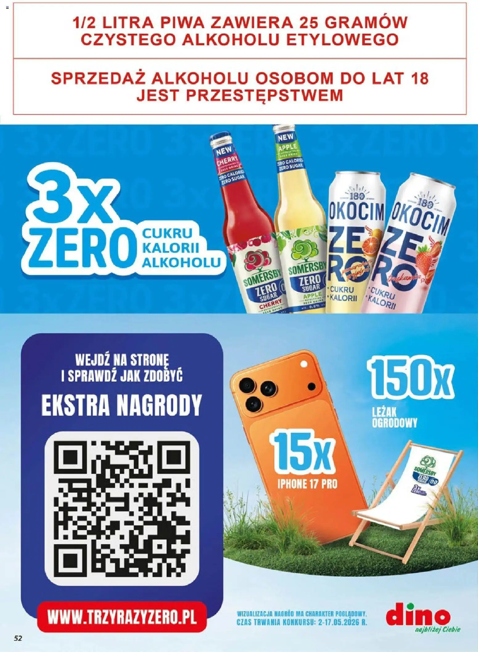 Dino gazetka od 06.05.2026 | Strona: 52 | Produkty: Leżak, Somersby, Leżak ogrodowy