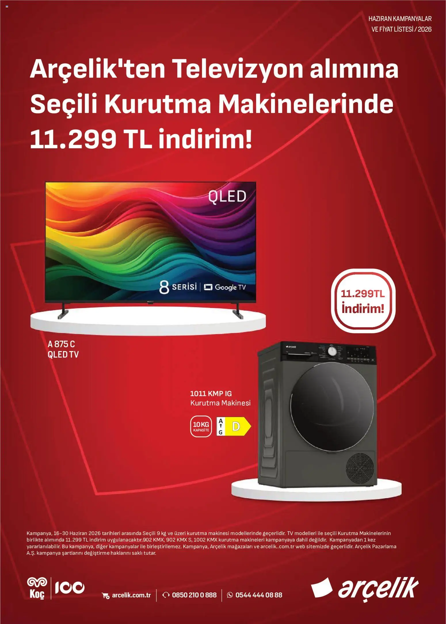 Arçelik - Arçelik Genel Kataloğu - 16 Haziran 2026 tarihinden itibaren geçerlidir | Sayfa: 2 | Ürünler: Kurutma makinesi, TV, Televizyon