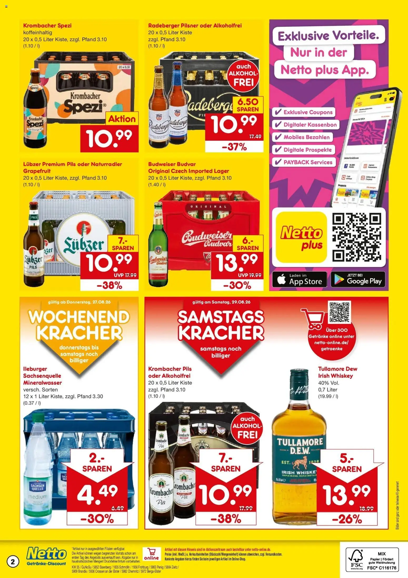 Netto Marken-Discount Prospekt Eisenberg (ab 24.08.2026) » Angebote | Seite: 2 | Produkte: Bilder, Grapefruit, Alkohol, Whiskey