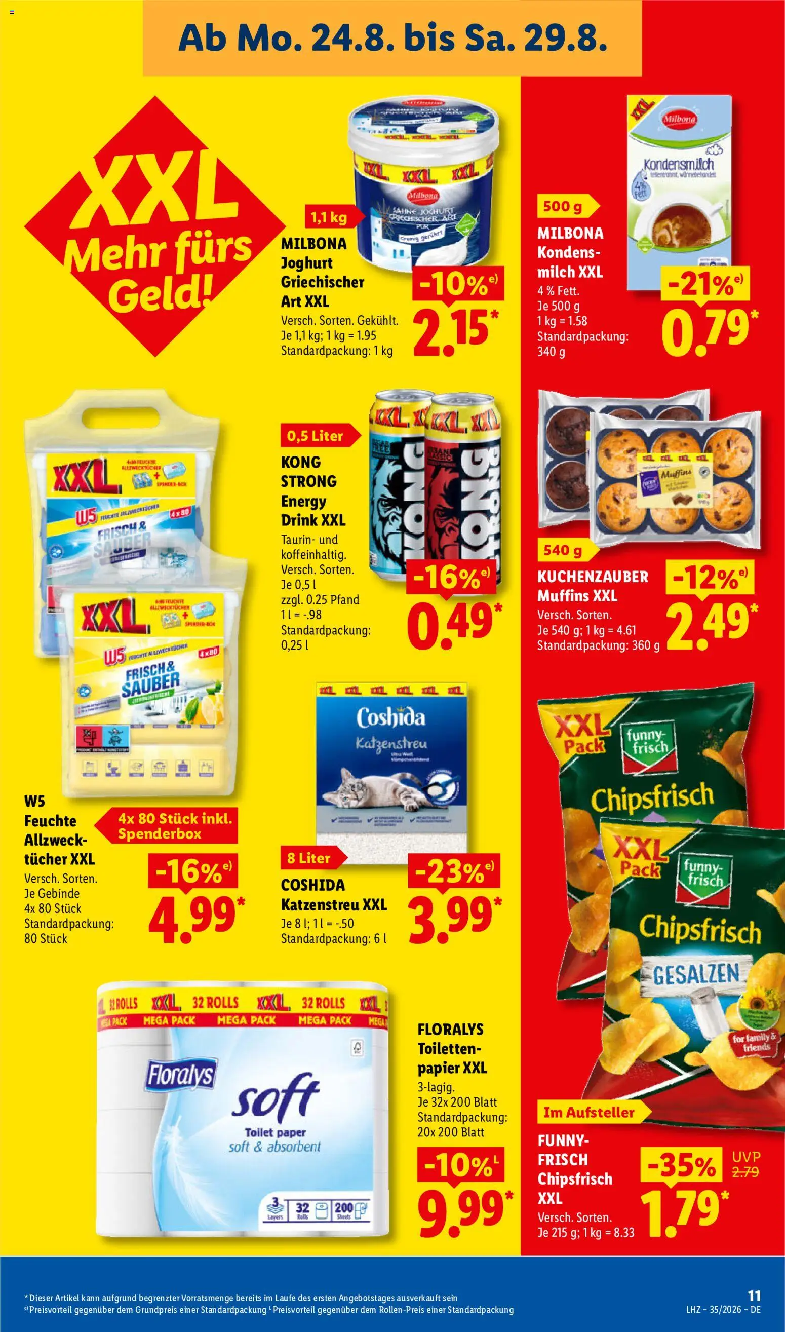 Lidl Německo leták od 24.08.2026 | Strana: 23 | Produkty: Milbona, Energy drink