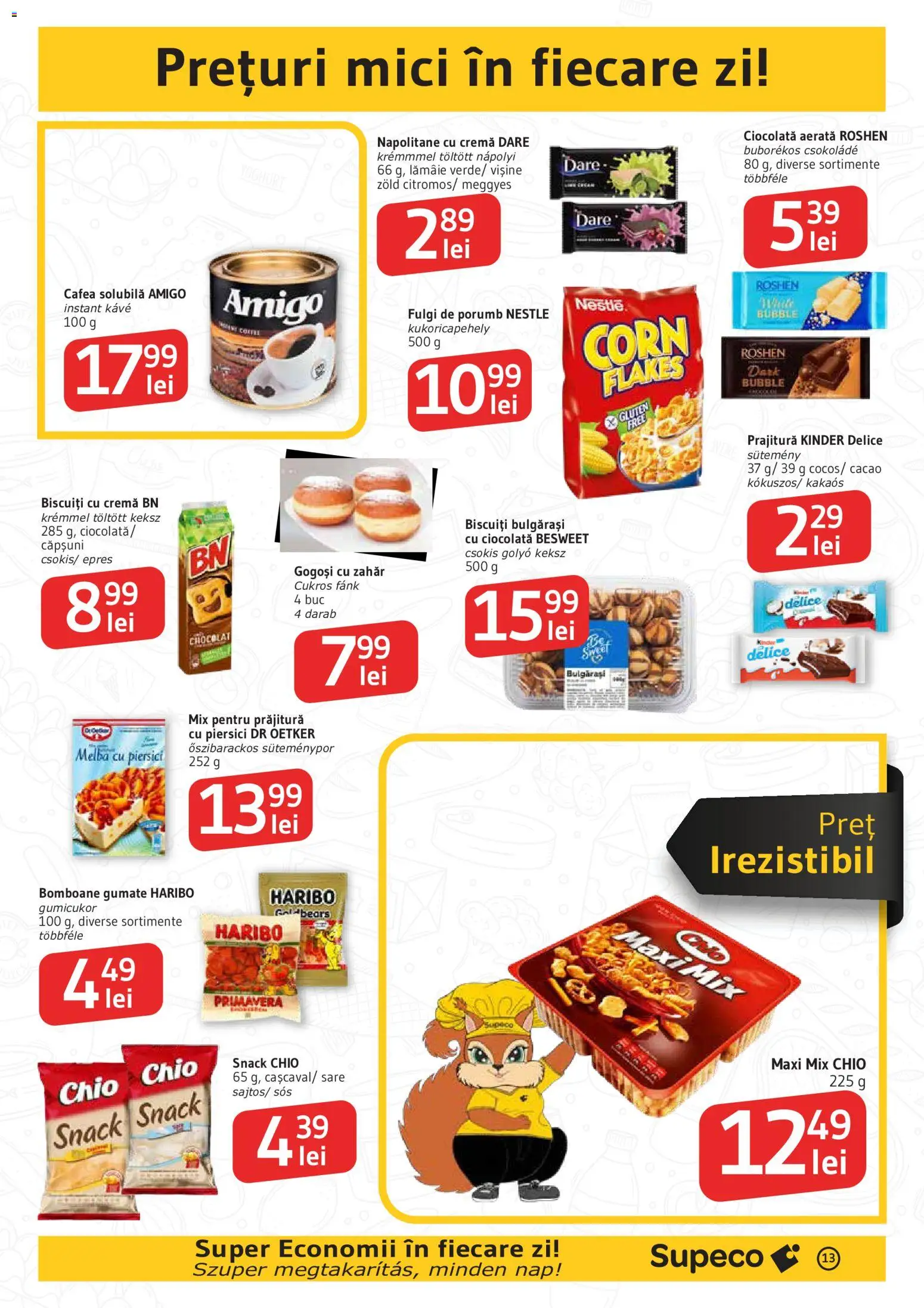 Noul catalog Supeco – valabil de la 11.06.2026 | Pagină: 13 | Produse: Mici, Cafea, Bomboane, Sos