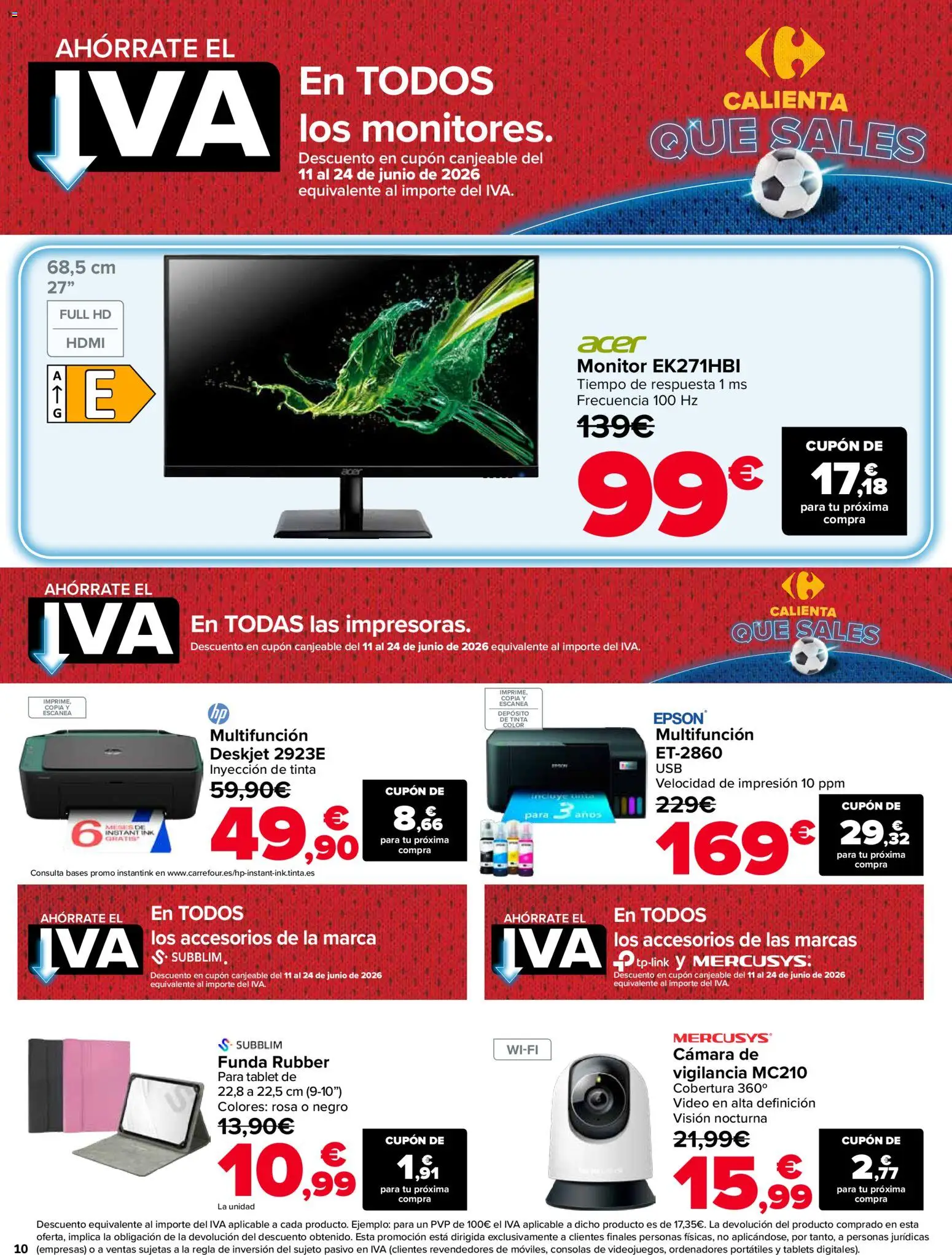 Carrefour folleto │ válido desde el 01.06.2026 | Página: 10 | Productos: Tablet, Monitor, Video, Funda