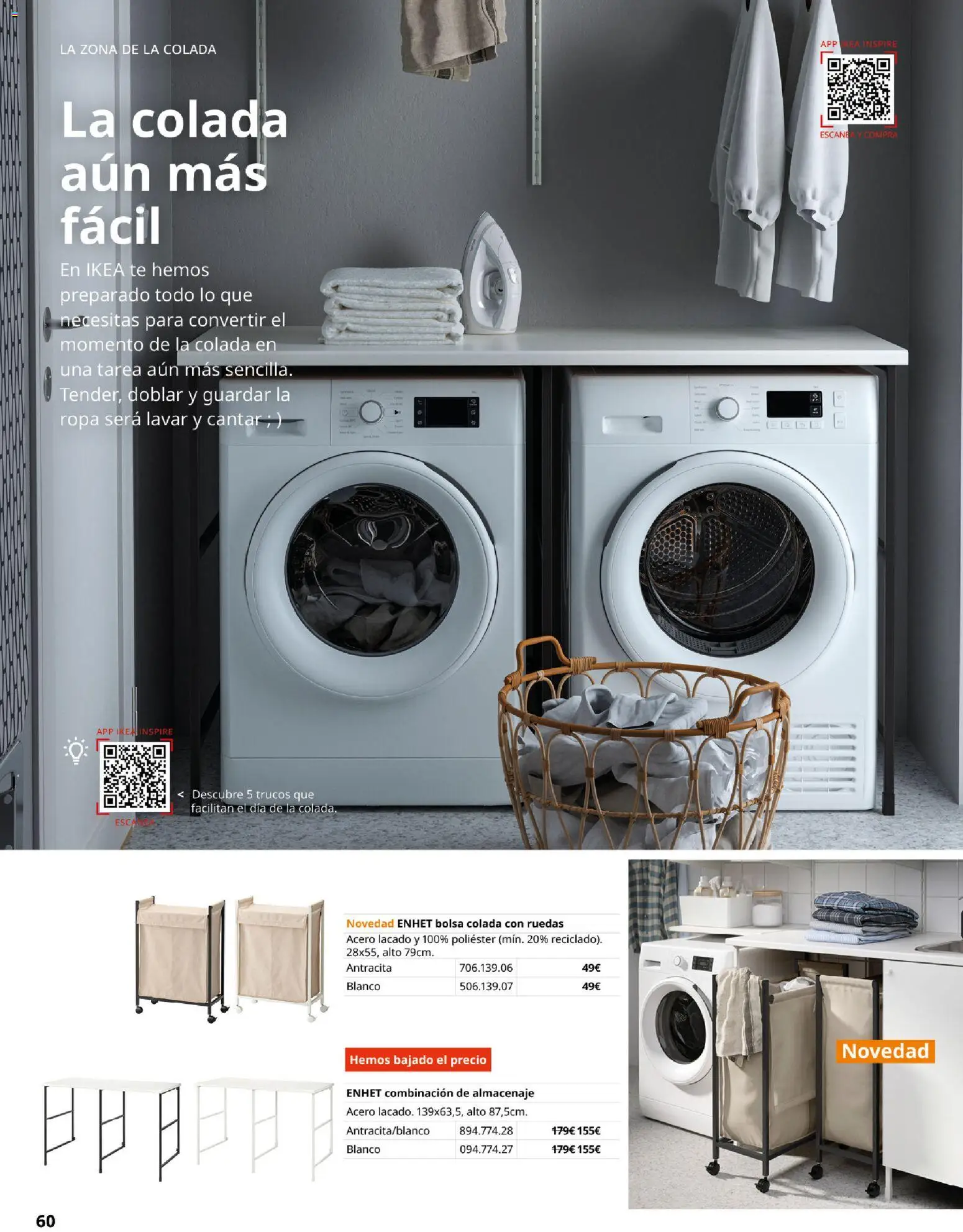 Catálogo IKEA Baños │ válido desde el 01.02.2026 | Página: 60 | Productos: Té, Ropa, Bolsa, Almacenaje