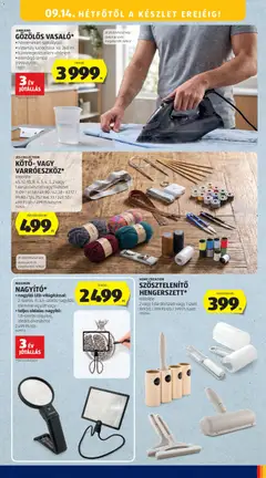 Aldi akciós újság - amely érvényes a következő dátumtól: 2026.09.10. | Oldal: 51 | Termékek: Oldalas, Roller, Lámpa, Dekoráció