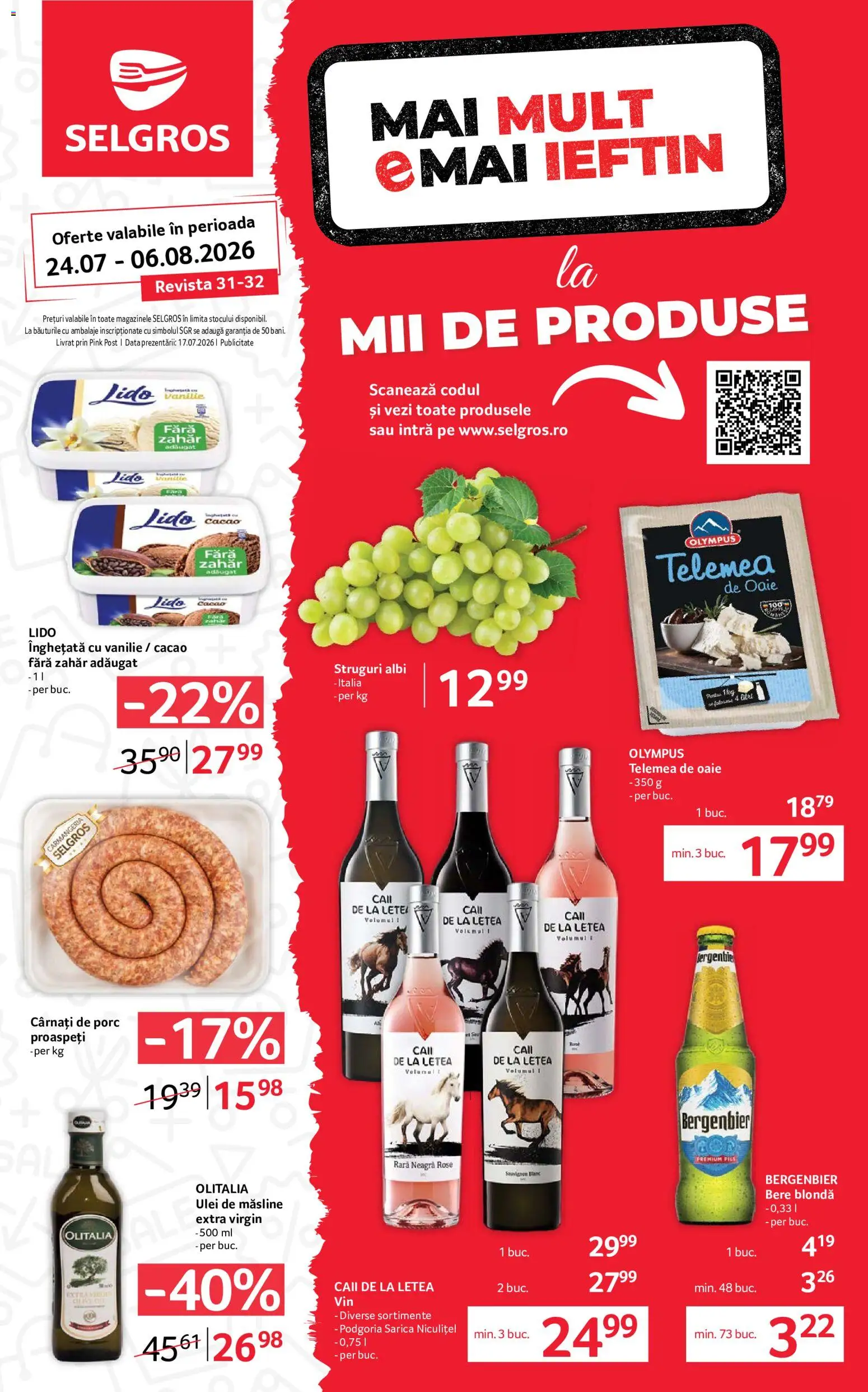 Noul catalog Selgros – valabil de la 24.07.2026 | Pagină: 1 | Produse: Premium, Măsline, Ulei, Bere