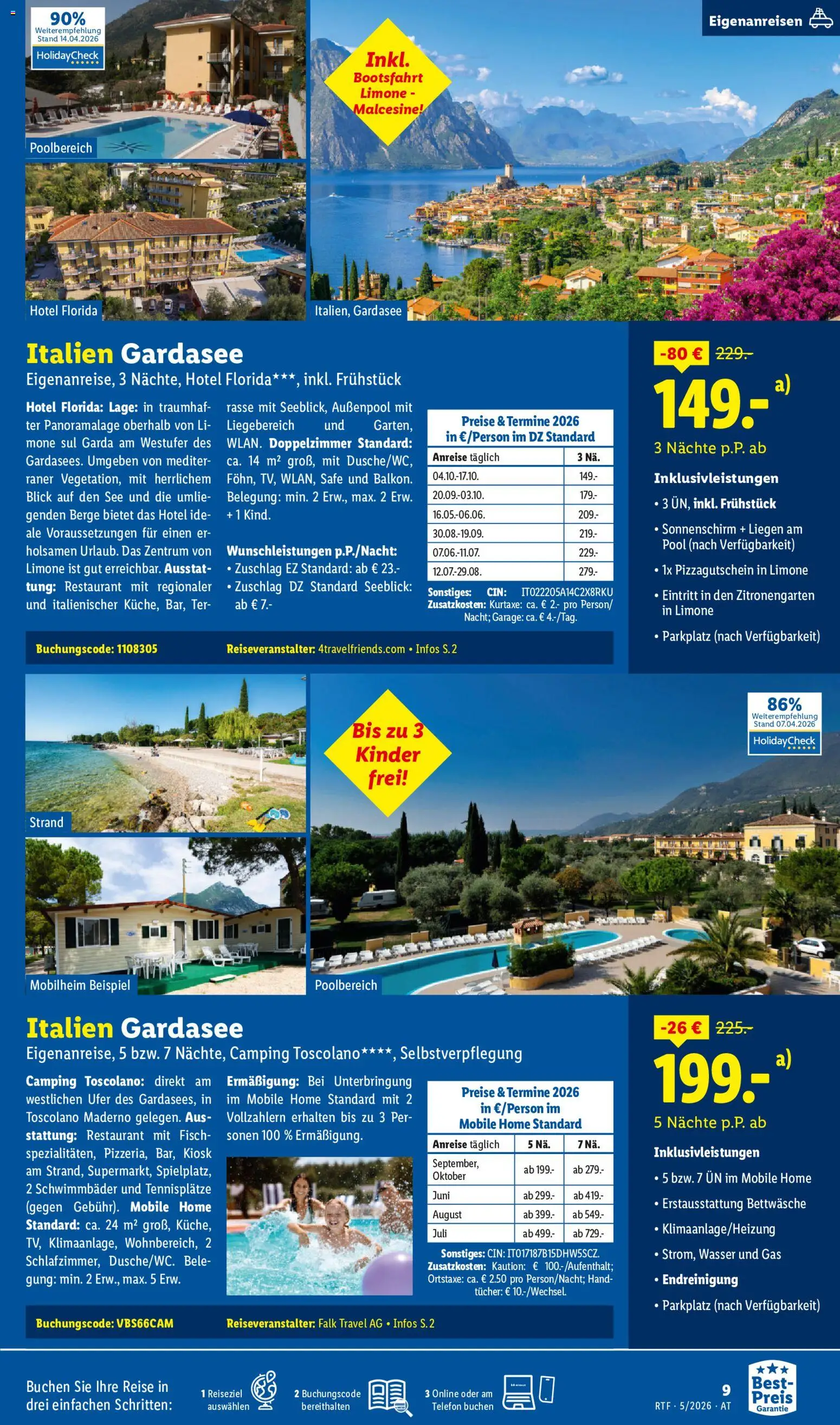 Lidl Mai/Juni Reise - Highlights gültig ab 12.05.2026 | Seite: 9 | Produkte: Wasser, Telefon, Fisch