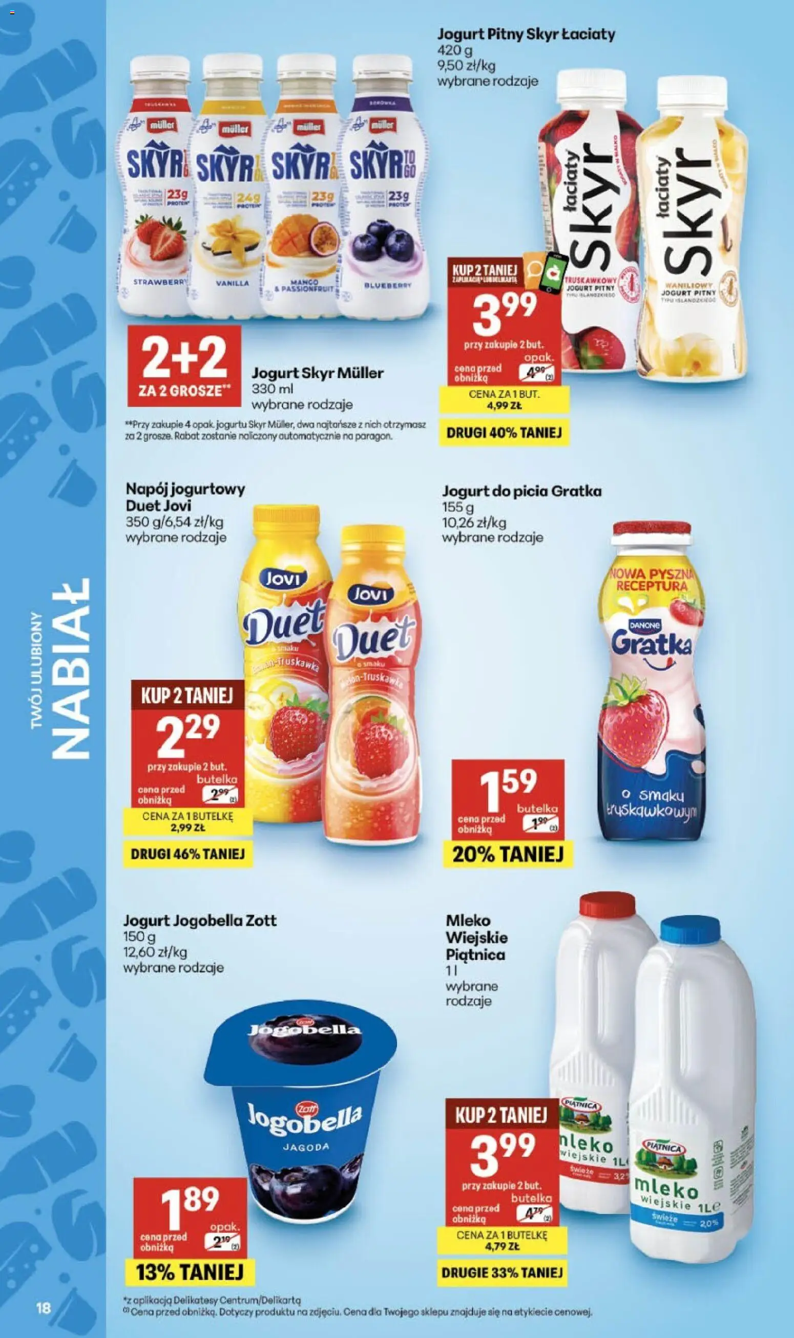 Delikatesy Centrum gazetka - Sklepy Własne od 01.10.2026 | Strona: 18 | Produkty: Jogurt Skyr, Jogurt pitny, Delikatesy, Skyr
