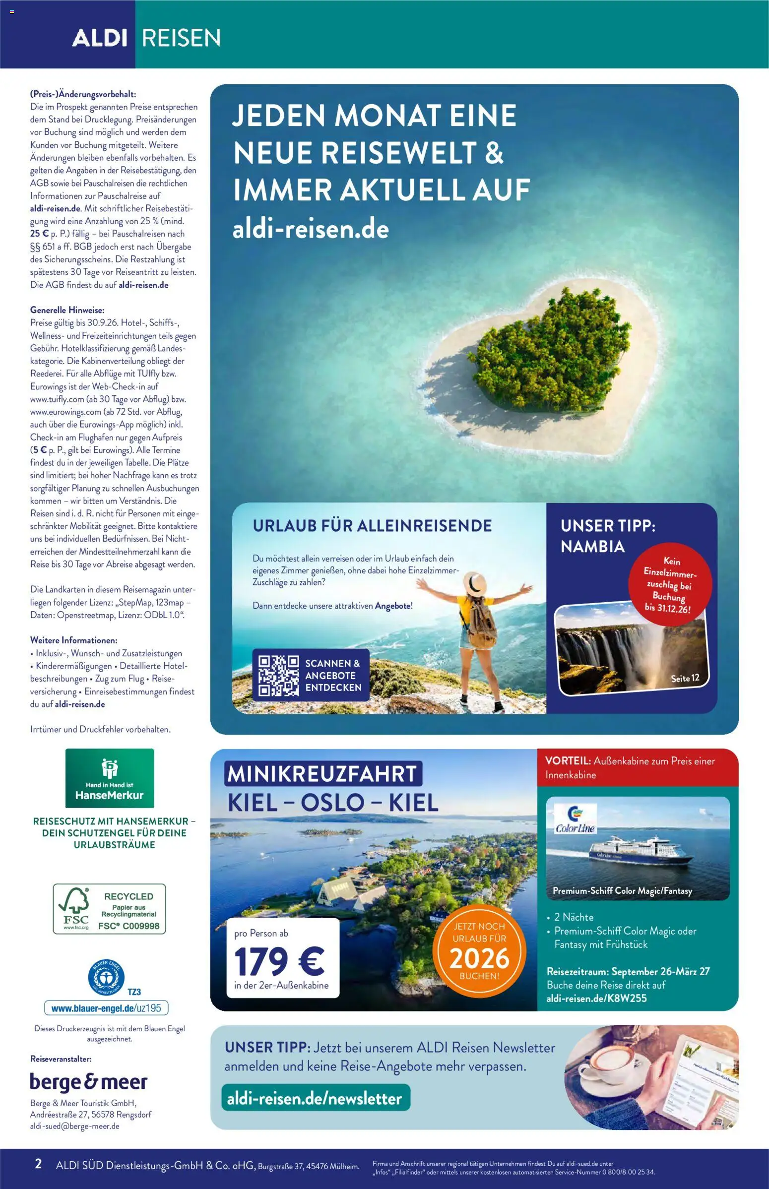 Aldi Reisen Prospekt – gültig ab 01.09.2026 | Seite: 2