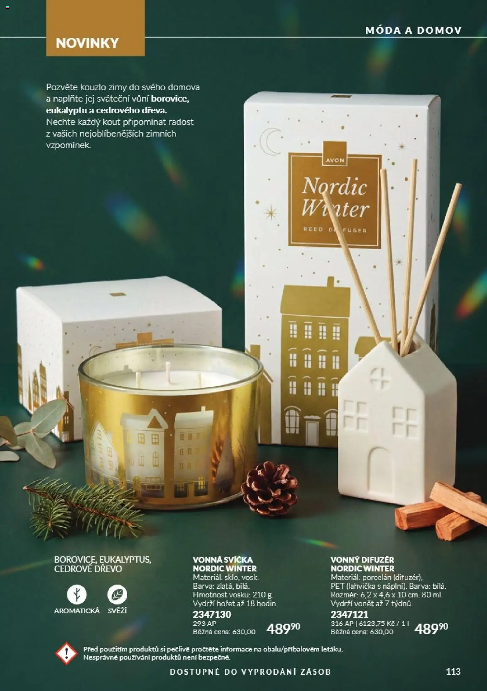 Avon Katalog 11/2026 od 01.11.2026 | Strana: 113 | Produkty: Difuzér, Svíčka, Lahvička