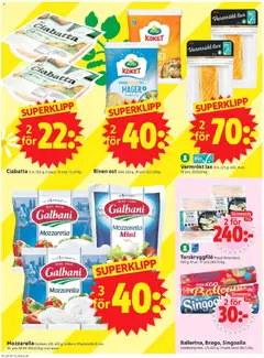 ICA Supermarket erbjudanden - Förhandsvisning av reklamblad från butik ICA Supermarket aktuell från 27/07/2026 | Sida: 8 | Produkter: Singoalla, Galler, Riven ost, Ost