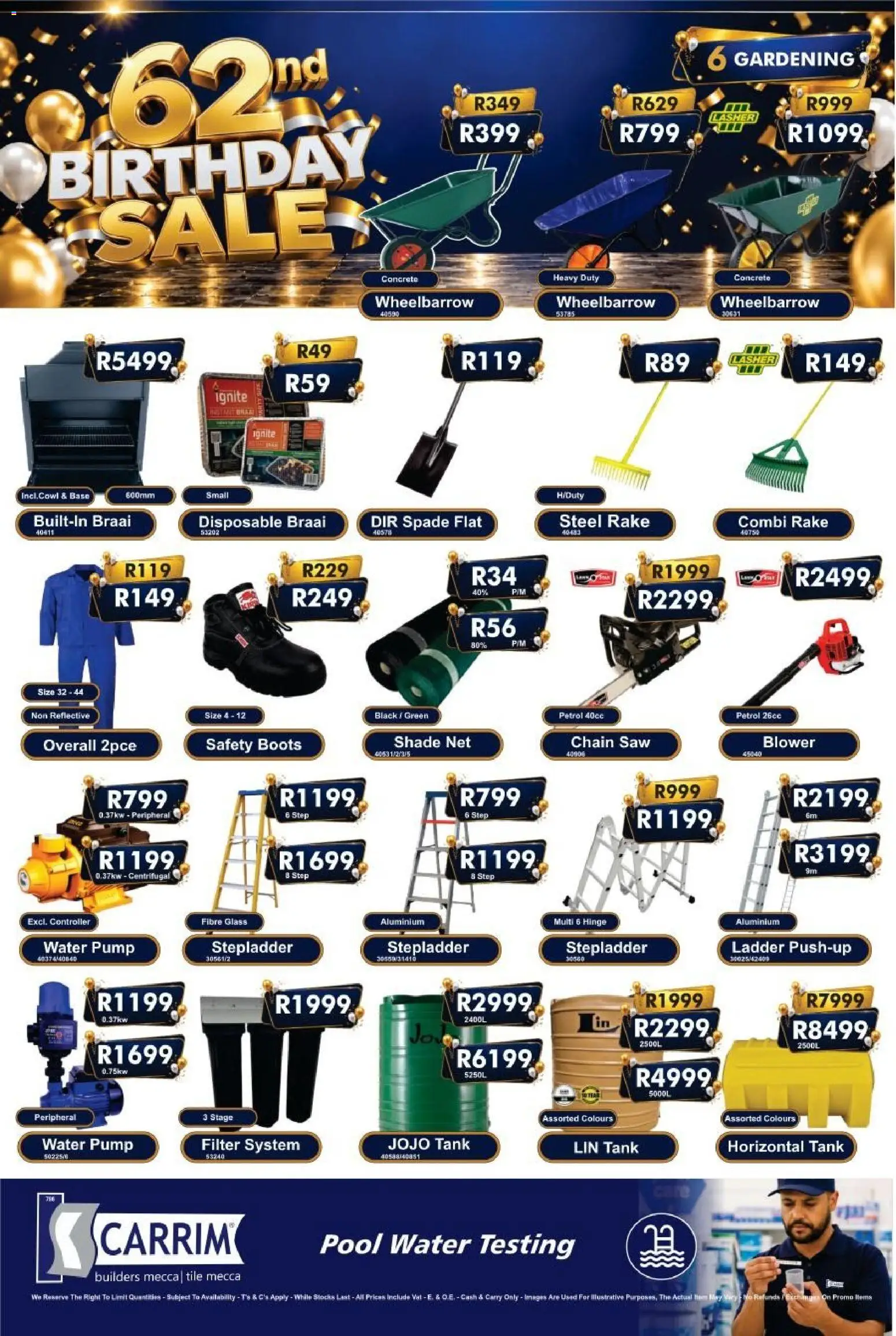 New K. Carrim catalogue – valid from 25/09/2026 | Page: 6 | Products: Boots, Stepladder, Wheelbarrow, Water
