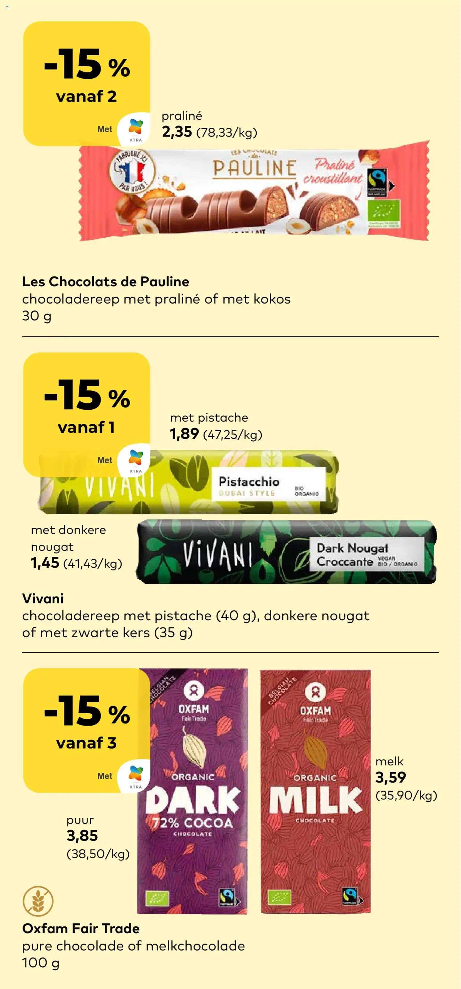 {H1} | Pagina: 14 | Producten: Chocoladereep, Melk, Chocolade
