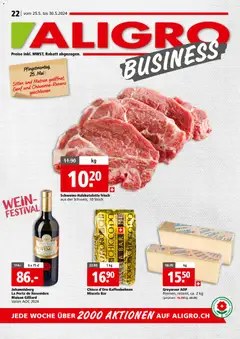 Aligro aktionen Business Chavannes, Matran, Genf, Sitten ab 25.05.2026 gültig