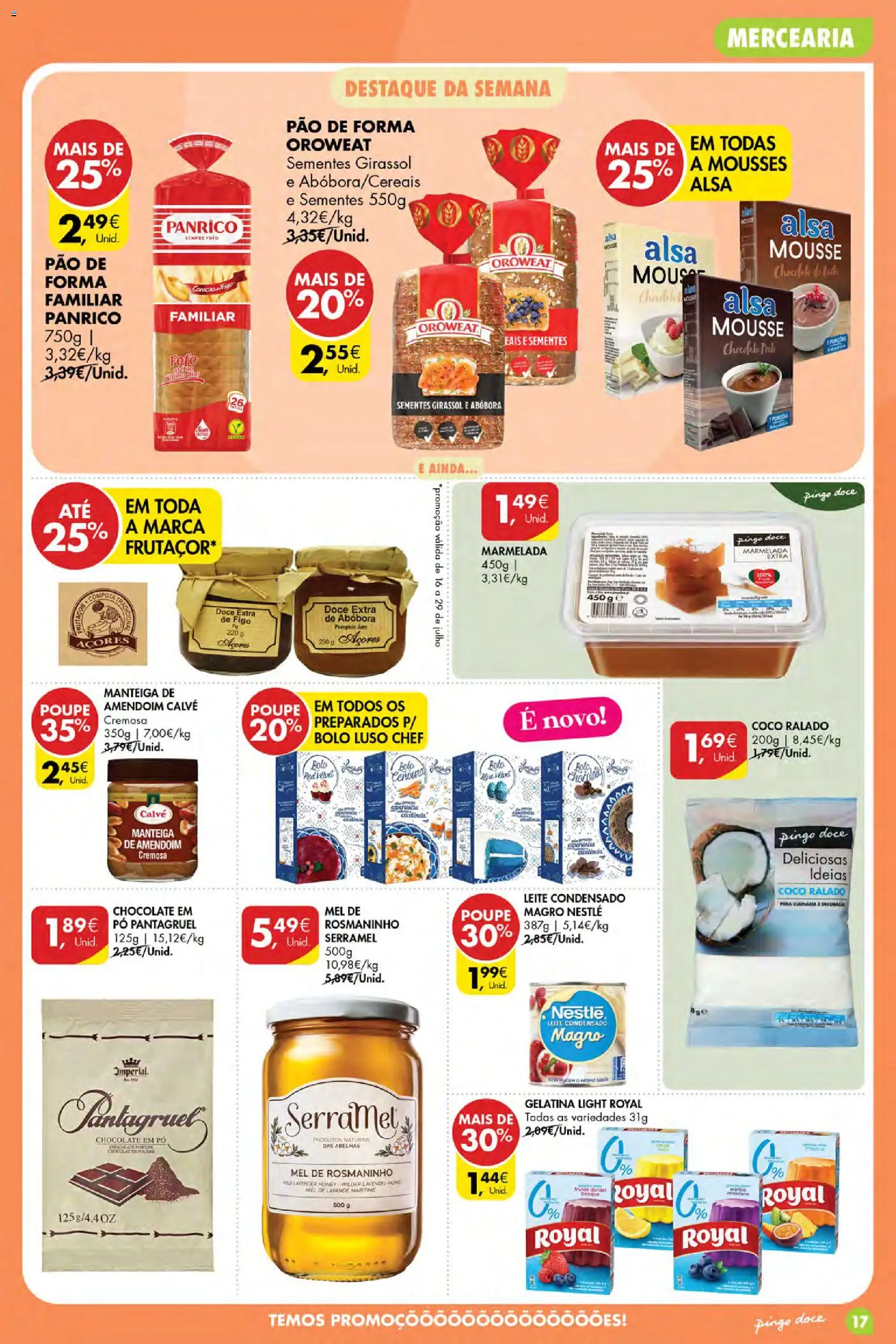Pingo Doce Poupe Esta Semana Açores │ válido de 23/07/2026 | Página: 17 | Produtos: Marmelada, Bolo, Pó, Nestlé