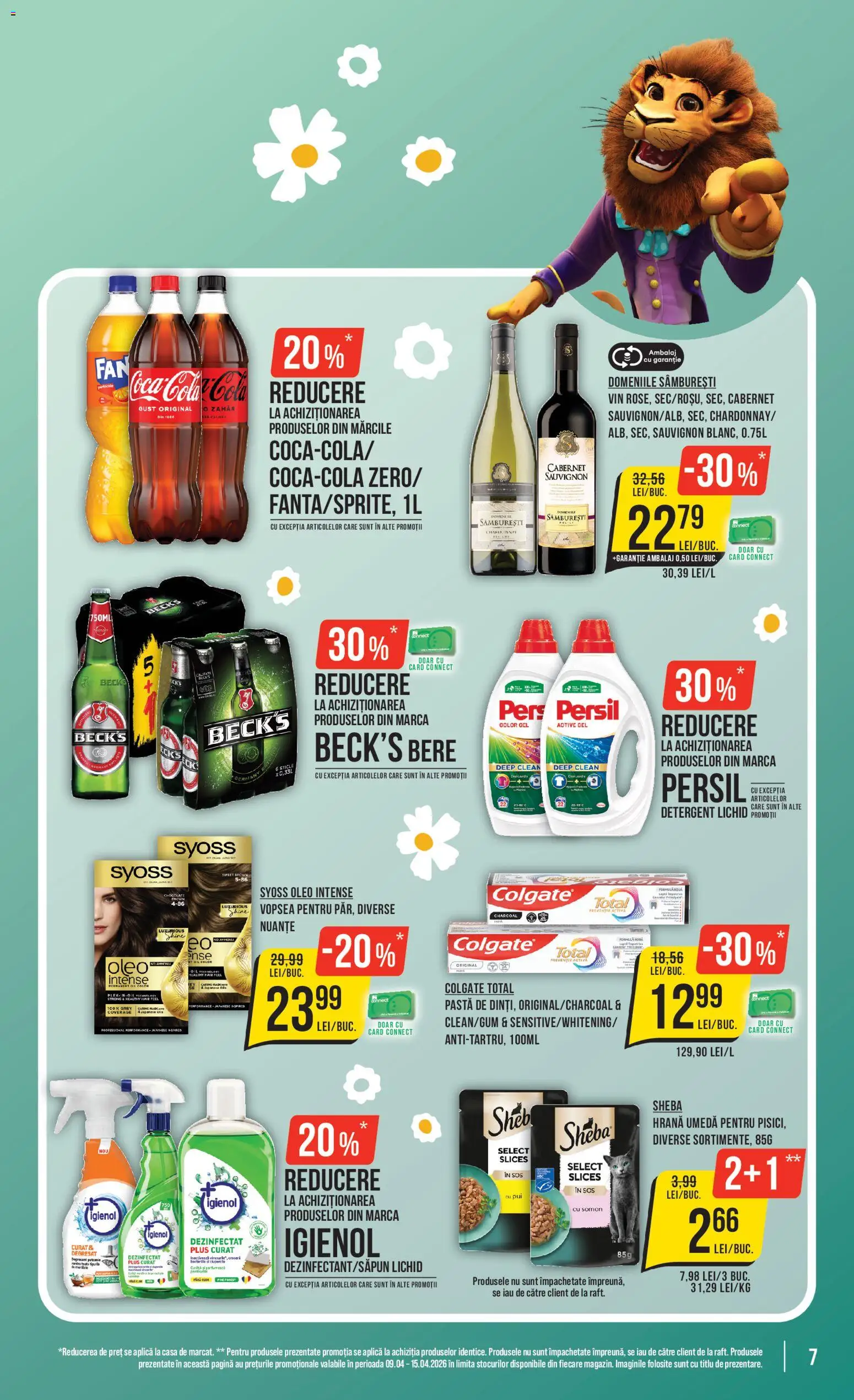 Noul catalog Mega Image – valabil de la 09.04.2026 | Pagină: 7 | Produse: Hacıyatmaz Kedi Oyuncağı, Detergent, Sos, Zahăr