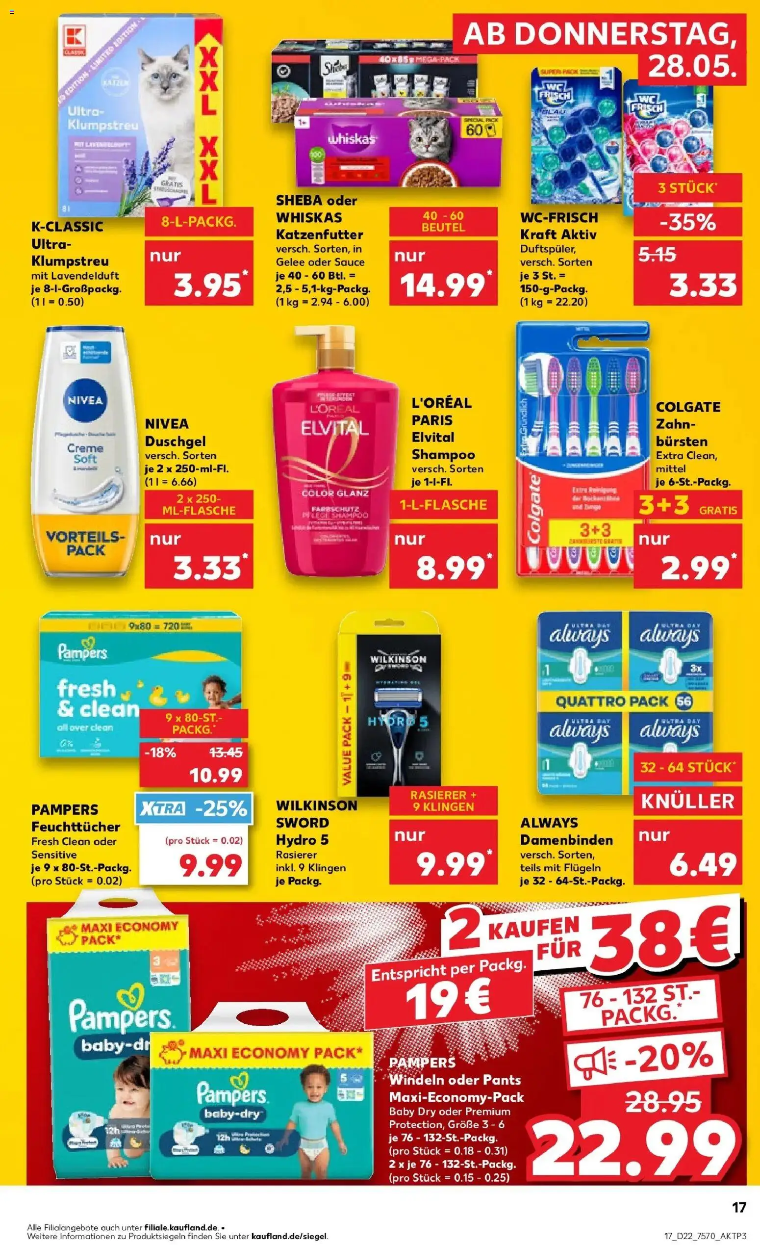 Kaufland Prospekt Völklingen – gültig ab 26.05.2026 | Seite: 22 | Produkte: Sheba, Pampers, Creme, Shower Gel