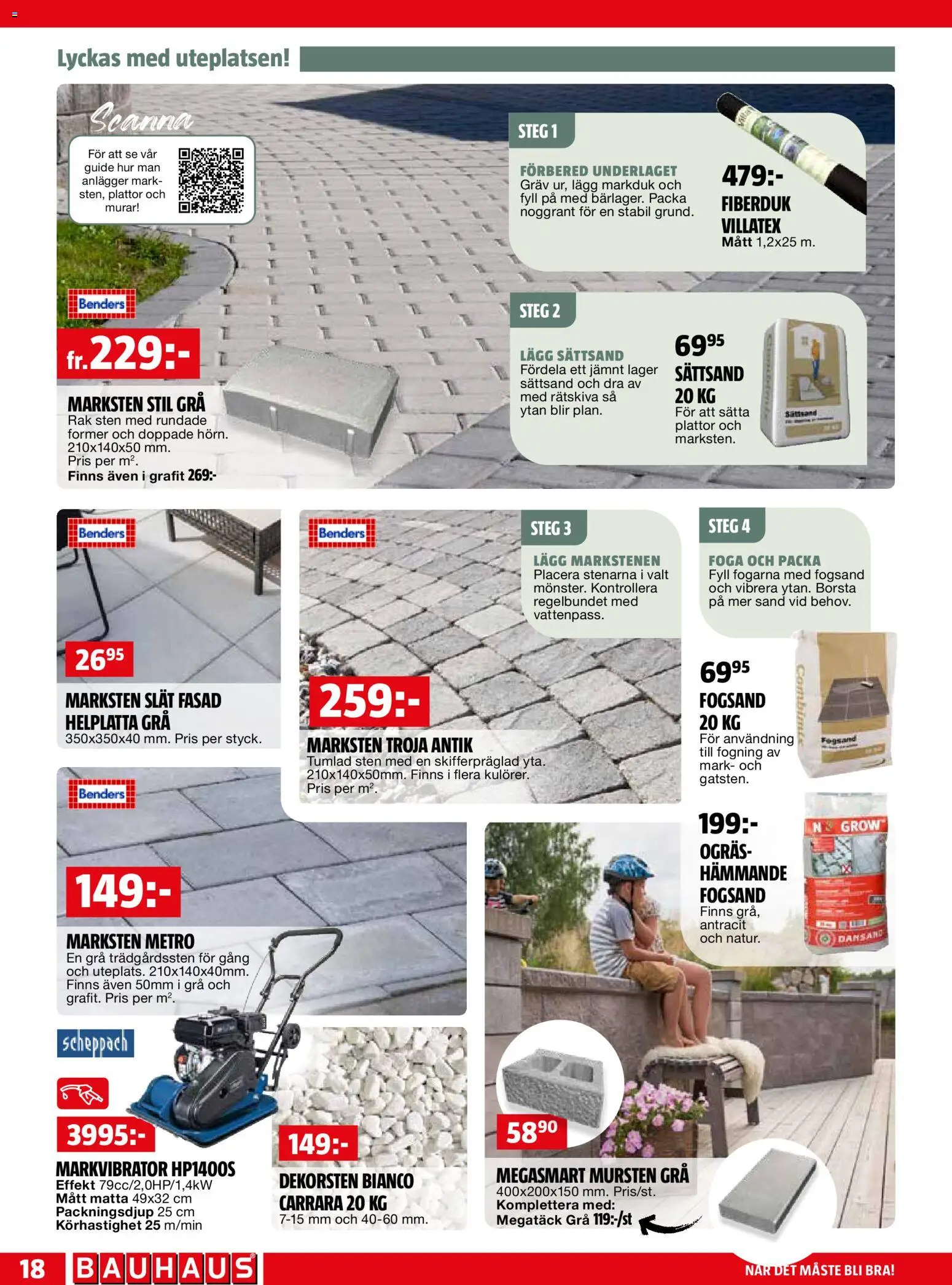 Bauhaus reklamblad aktuell från 01.06.2026 | Sida: 18 | Produkter: Borsta, Dekorsten, Matta, Tröja