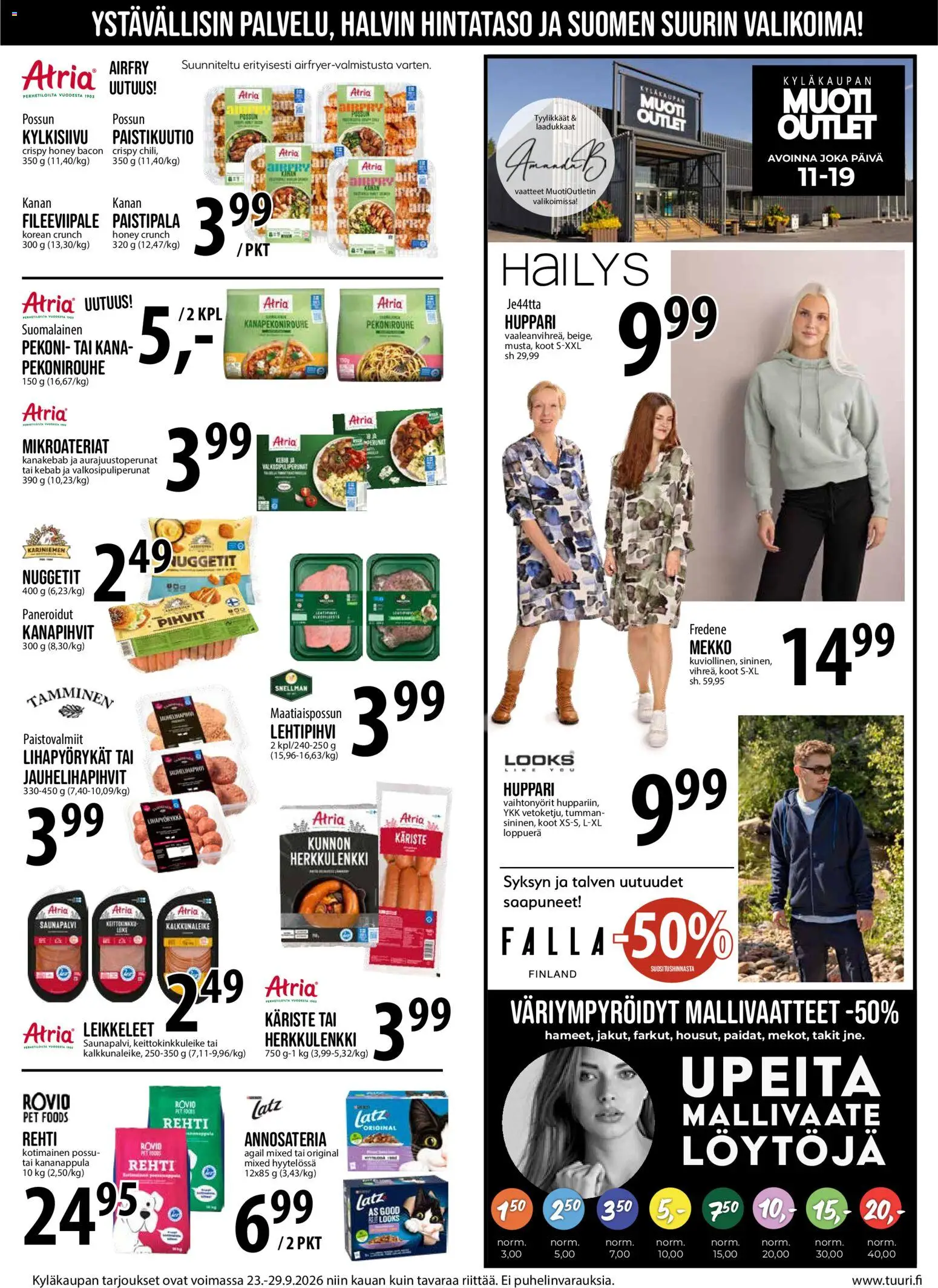 Tuuri tarjoukset – voimassa 23/09/2026 alkaen | Sivu: 8 | Tuotteet: Kana, Huppari, Pekoni, Mekko