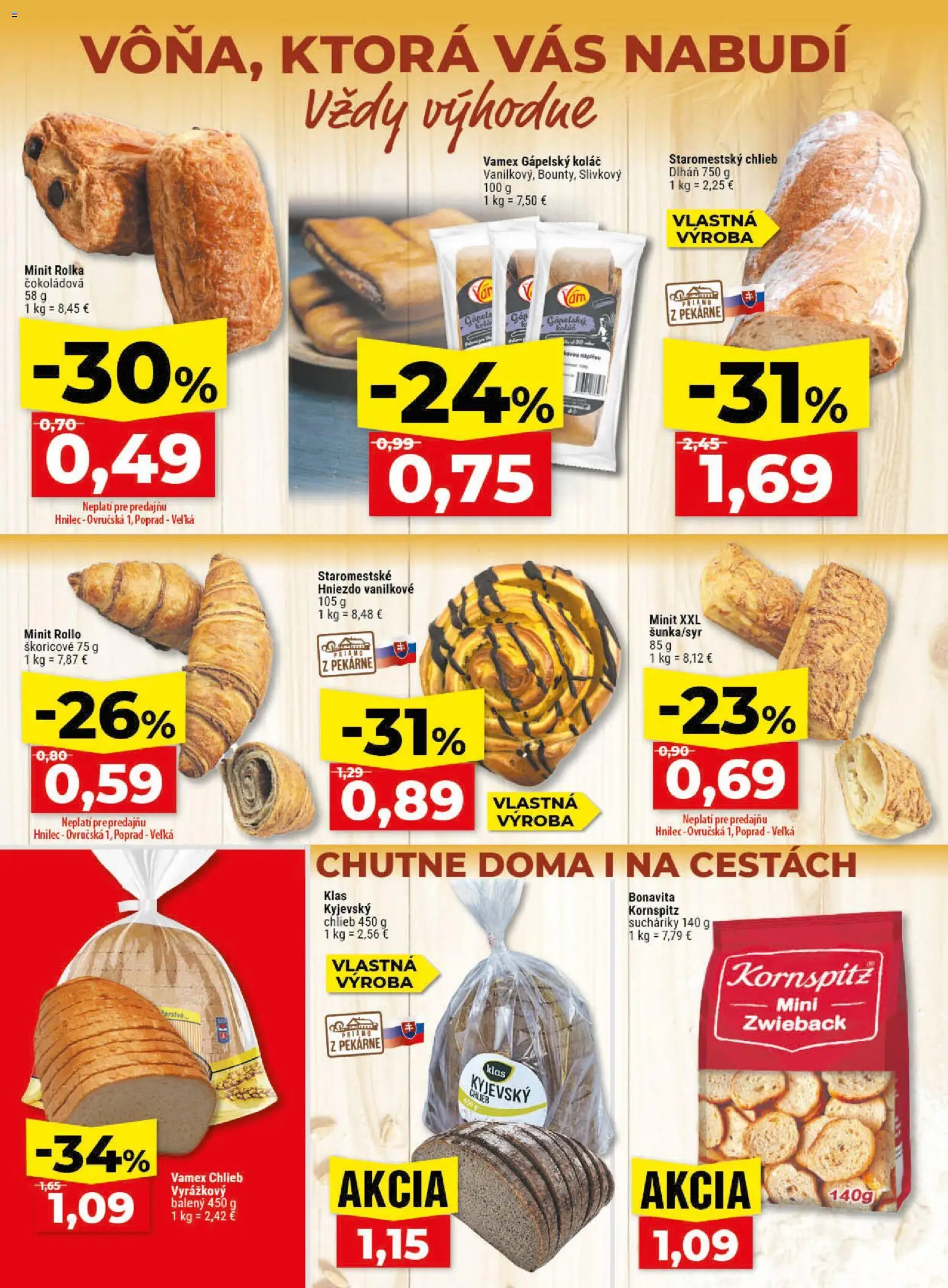 Nové Klas akcie – leták je platný od 25.05.2026 | Strana: 8 | Produkty: Chlieb, Koláč