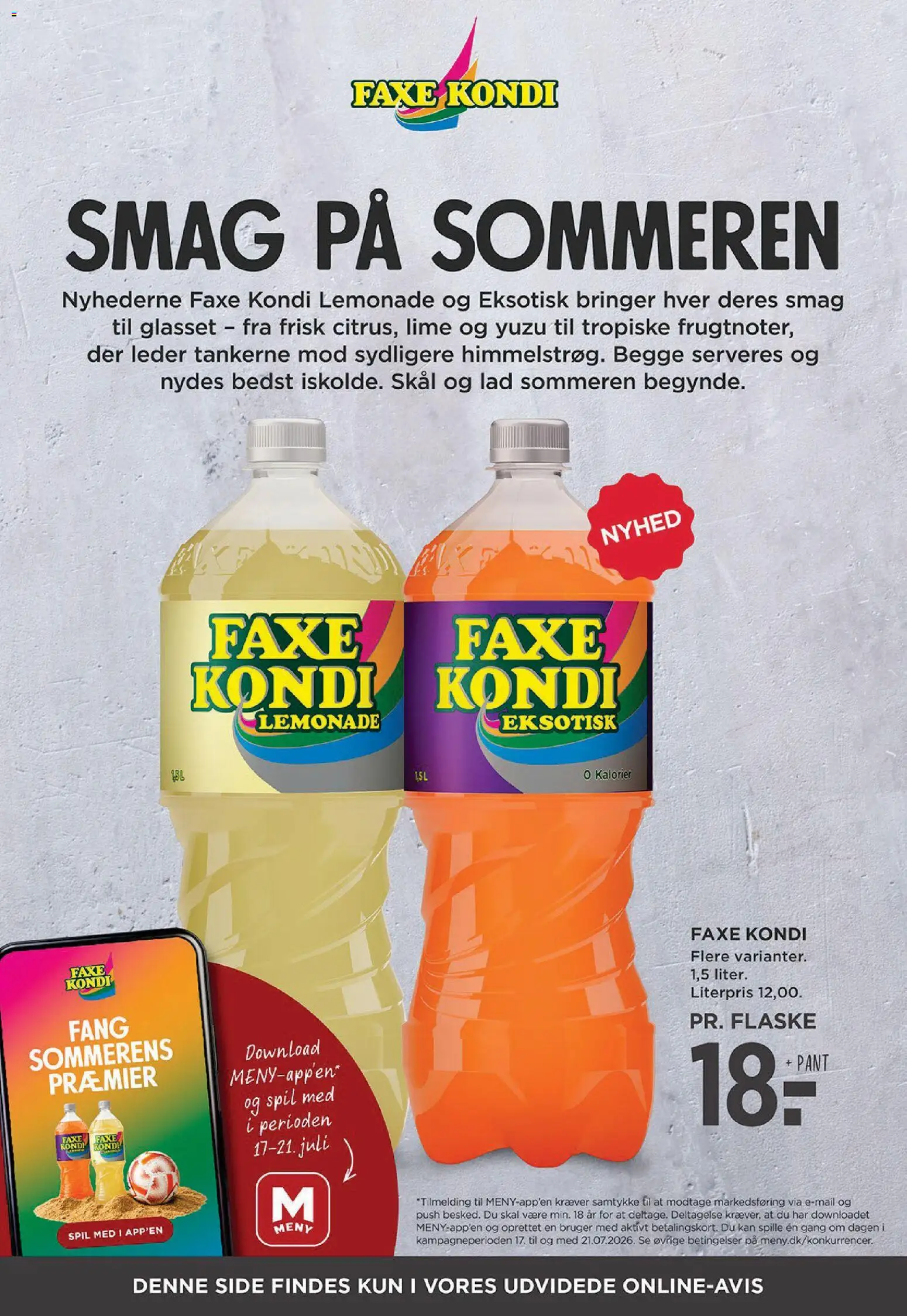 Meny tilbudsavis – gyldig fra 17/07/2026 | Side: 31 | Produkter: Lime, Faxe Kondi, Spil