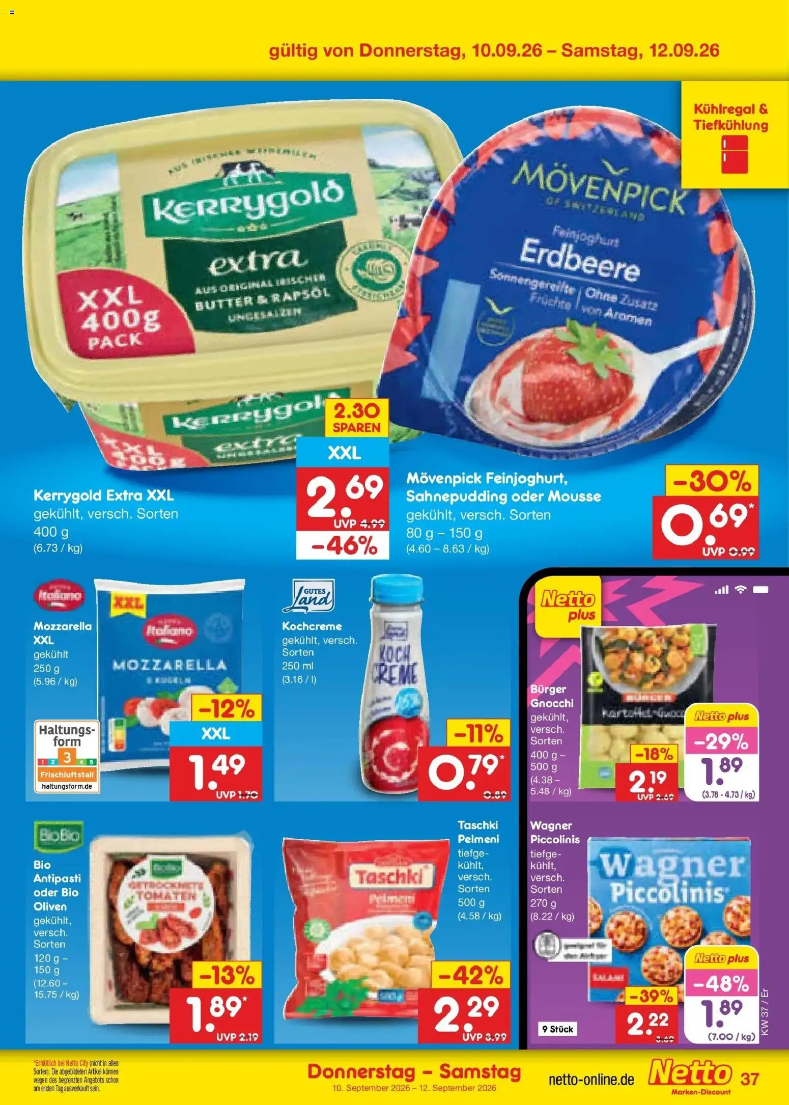Netto Marken-Discount Prospekt Weimar – gültig ab 07.09.2026 | Seite: 53 | Produkte: Rapsöl, Mozzarella, Burger, Piccolinis