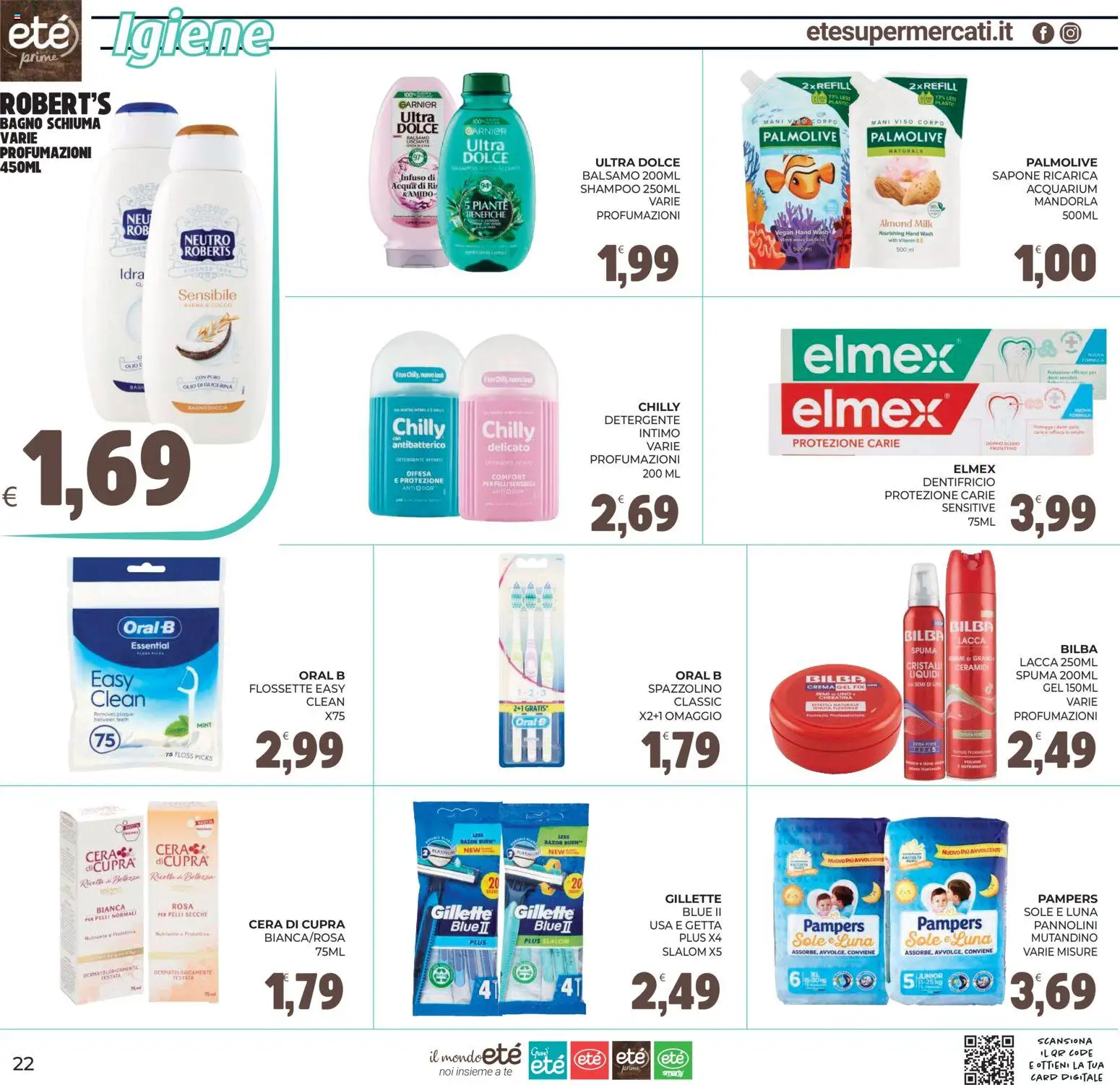 Volantino Eté del 01/09/2026 | Pagina: 22 | Prodotti: Schiuma, Spazzolino, Olio, Cocco