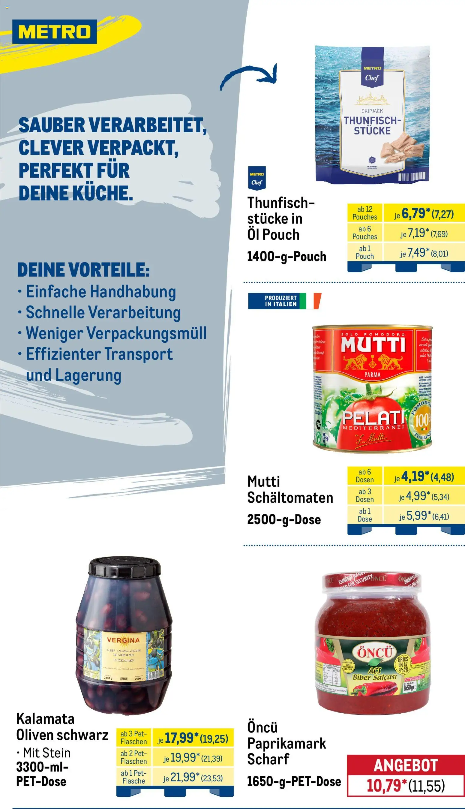 Metro Monats-Menü – gültig ab 01.07.2026 | Seite: 12 | Produkte: Öl, Thunfisch
