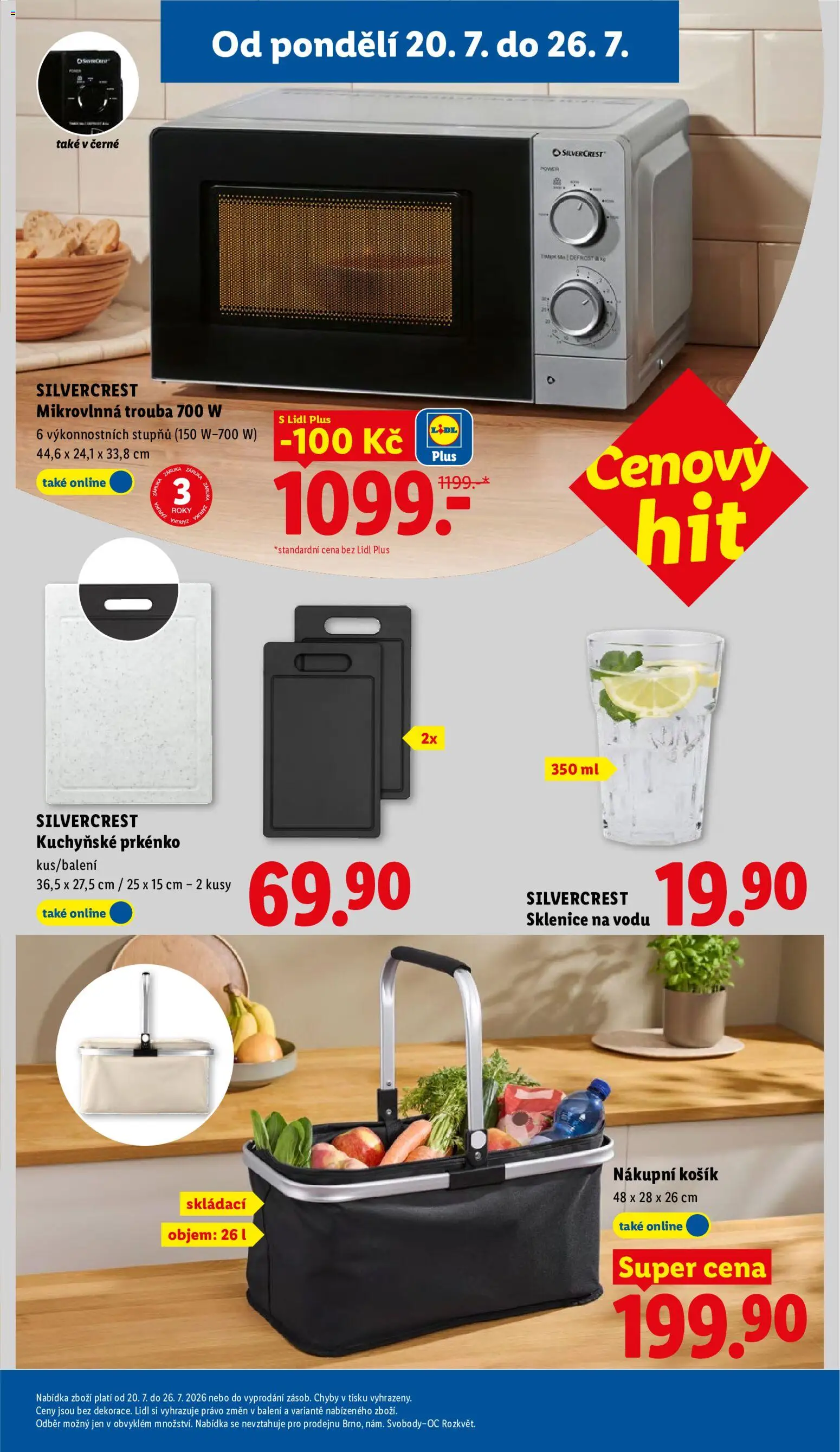Lidl leták od 20.07.2026 | Strana: 39 | Produkty: Košík, Trouba, Mikrovlnná trouba, Sklenice
