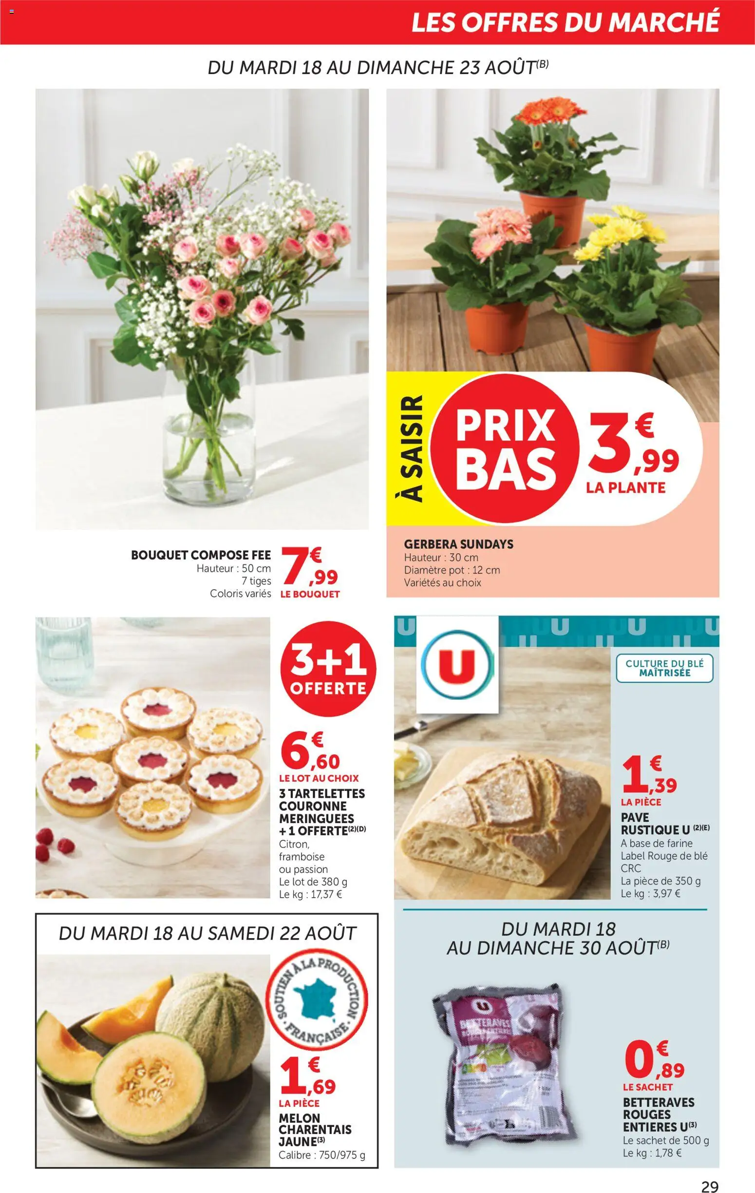 {H1} | Page: 29 | Produits: Gerbera, Framboise, Base, Blé