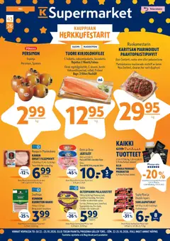 K-Supermarket-mainoslehti voimassa 22/10/2026 alkaen