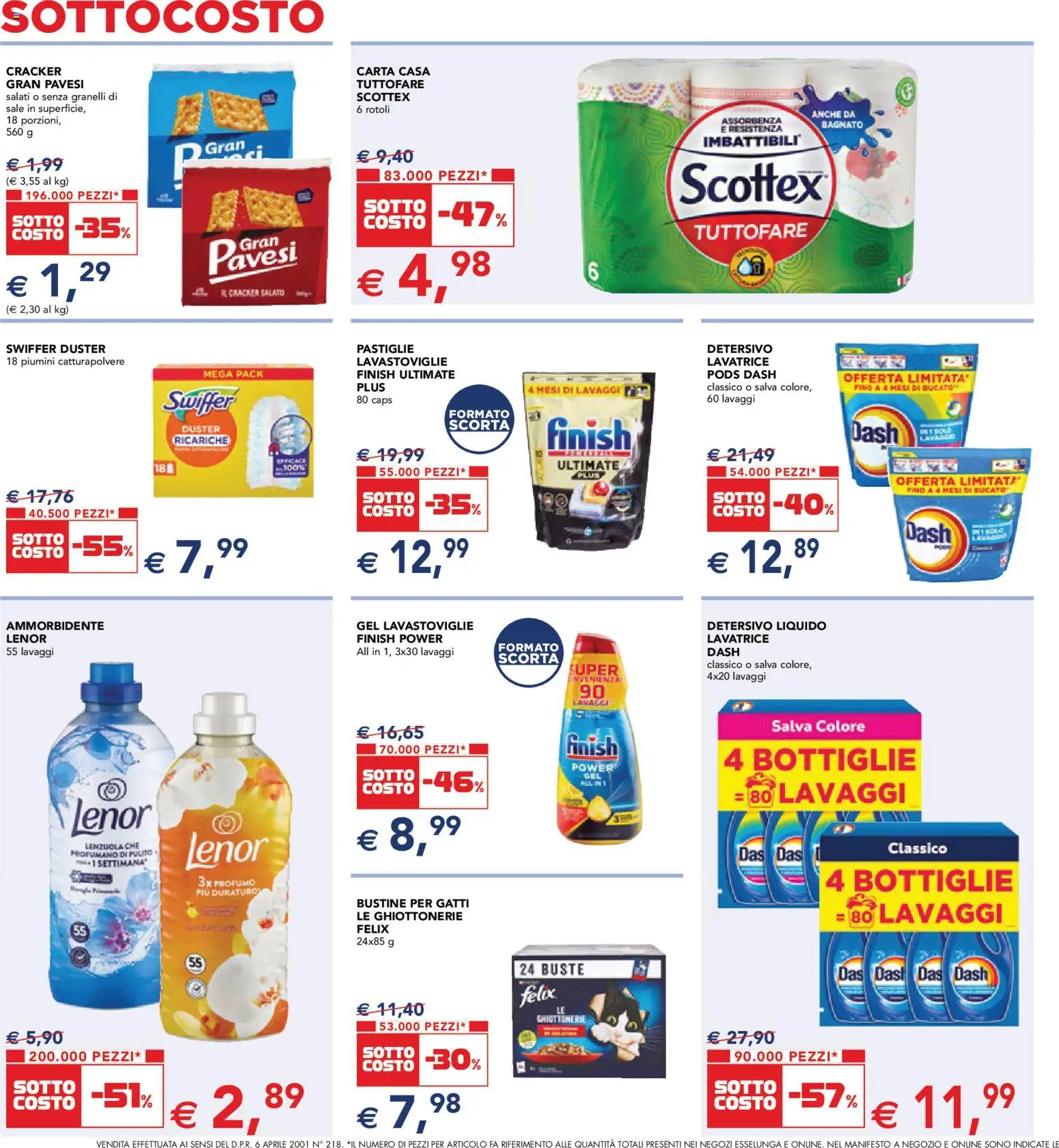 Volantino Esselunga S del 12.03.2026 | Pagina: 6 | Prodotti: Ammorbidente, Sale, Lavastoviglie, Profumo