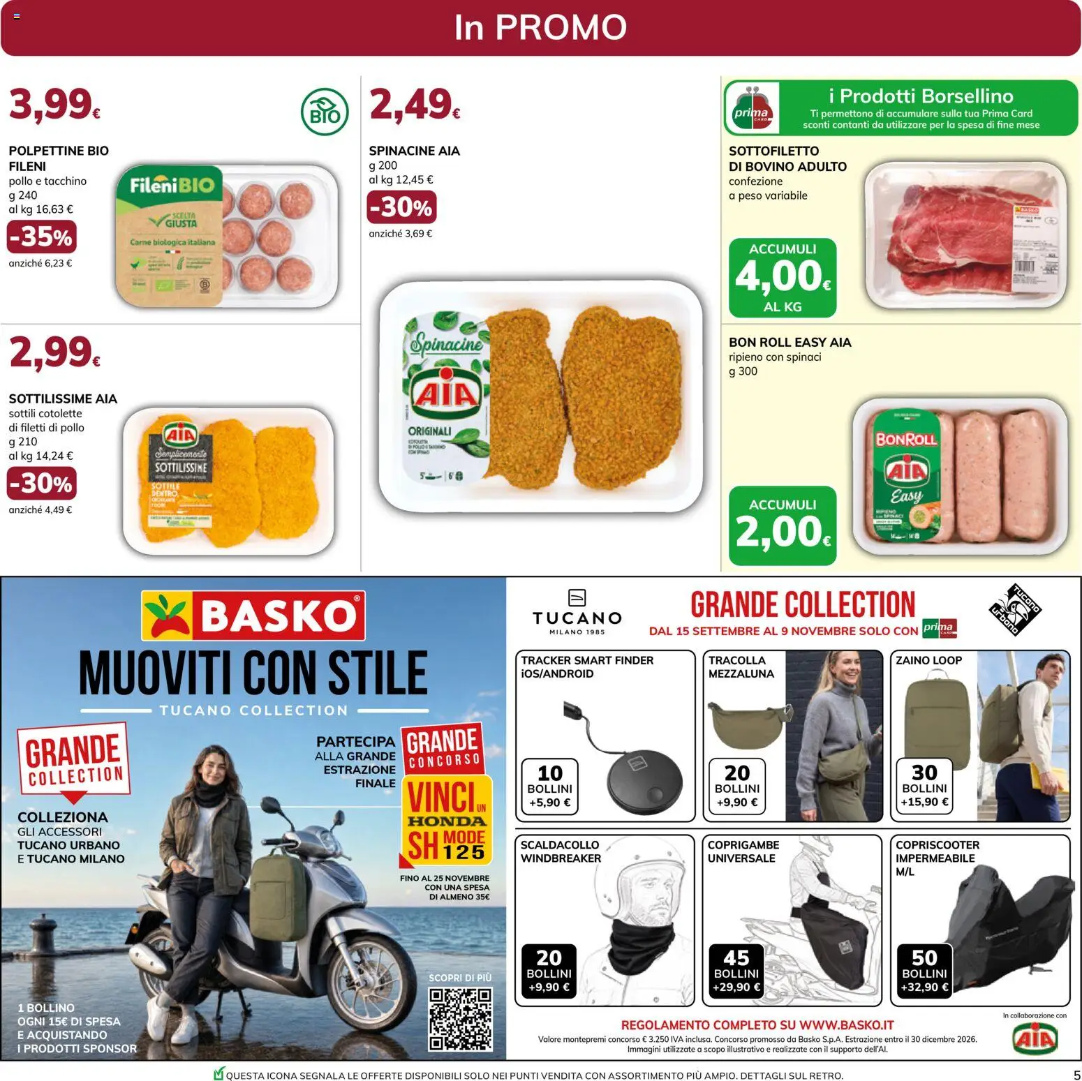 Volantino Basko del 29/09/2026 | Pagina: 5 | Prodotti: Bovino, Pollo, Tacchino, Carne