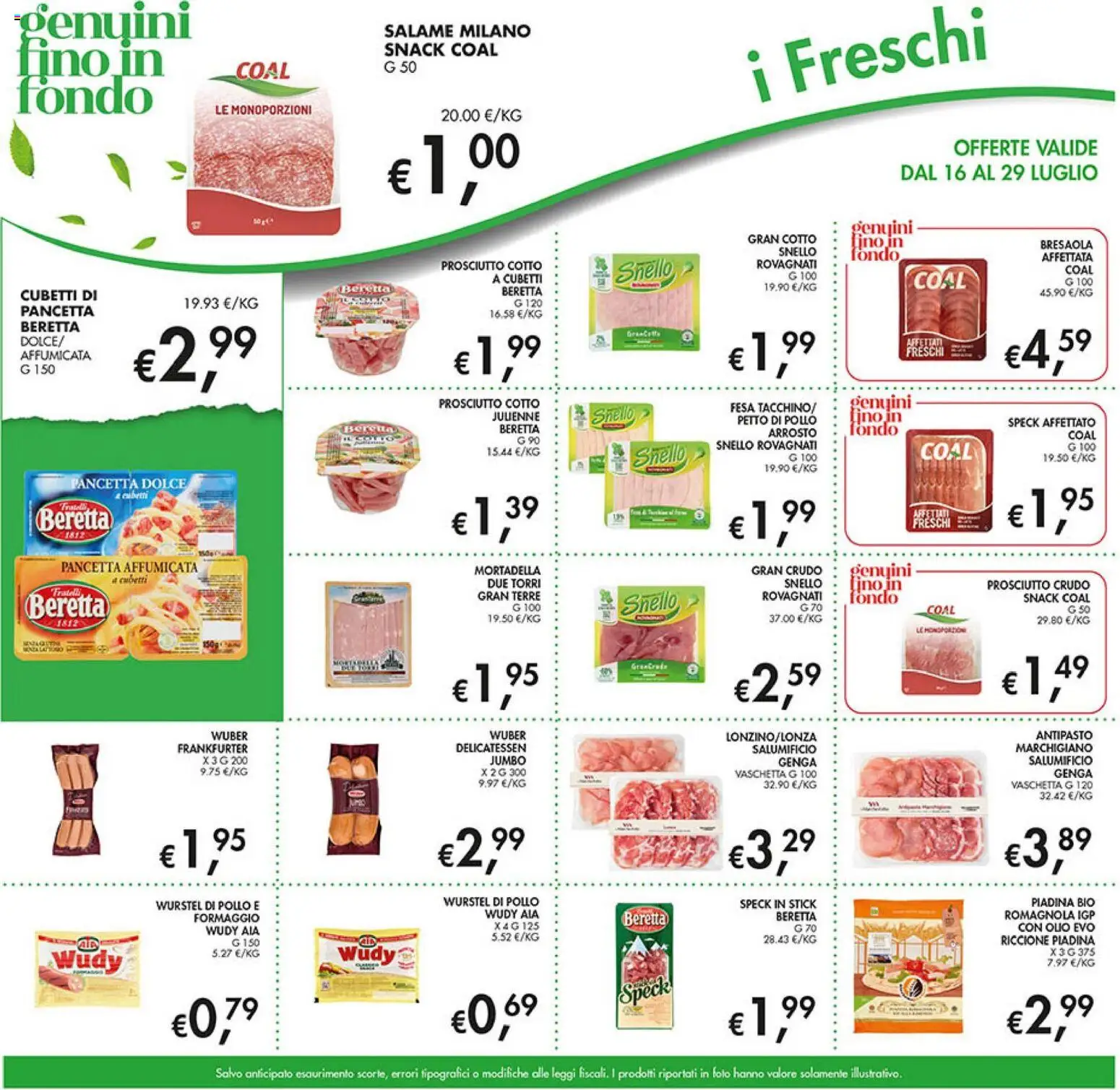 Volantino Coal del 16/07/2026 | Pagina: 13 | Prodotti: Arrosto, Olio, Wurstel, Mortadella