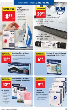 Pogląd oferty "Biedronka gazetka - Hity i inspiracje" - ważna od 31.08.2026 | Strona: 35 | Produkty: Pochłaniacz wilgoci, Cleaner, Worki do odkurzaczy