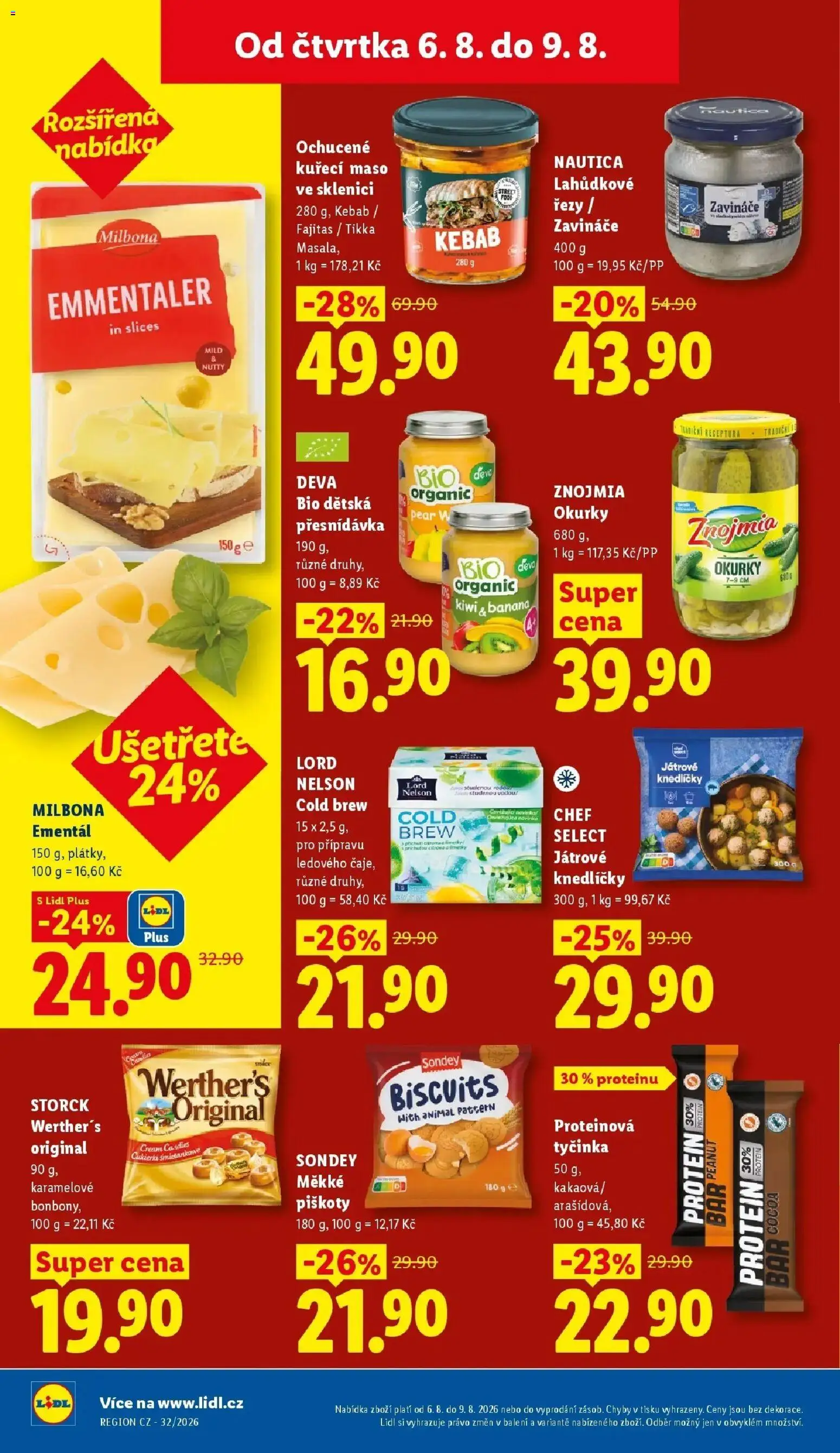 Lidl aktuální leták od 06.08.2026 | Strana: 28 | Produkty: Kiwi, Proteinová tyčinka, Protein bar, Protein