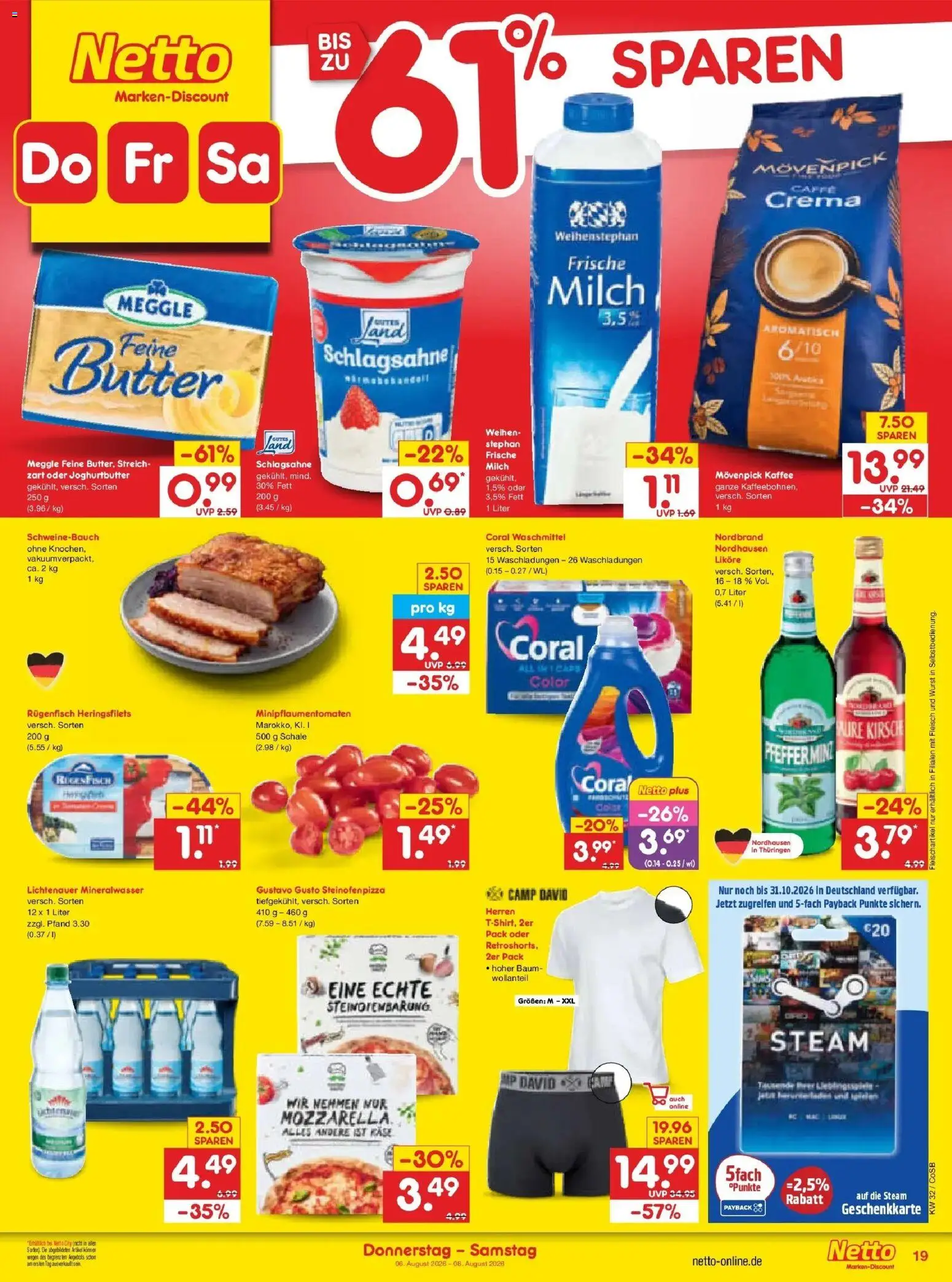 Netto Marken-Discount Prospekt Leipzig – gültig ab 03.08.2026 | Seite: 37 | Produkte: Coral, Coral waschmittel, Waschmittel, Wurst