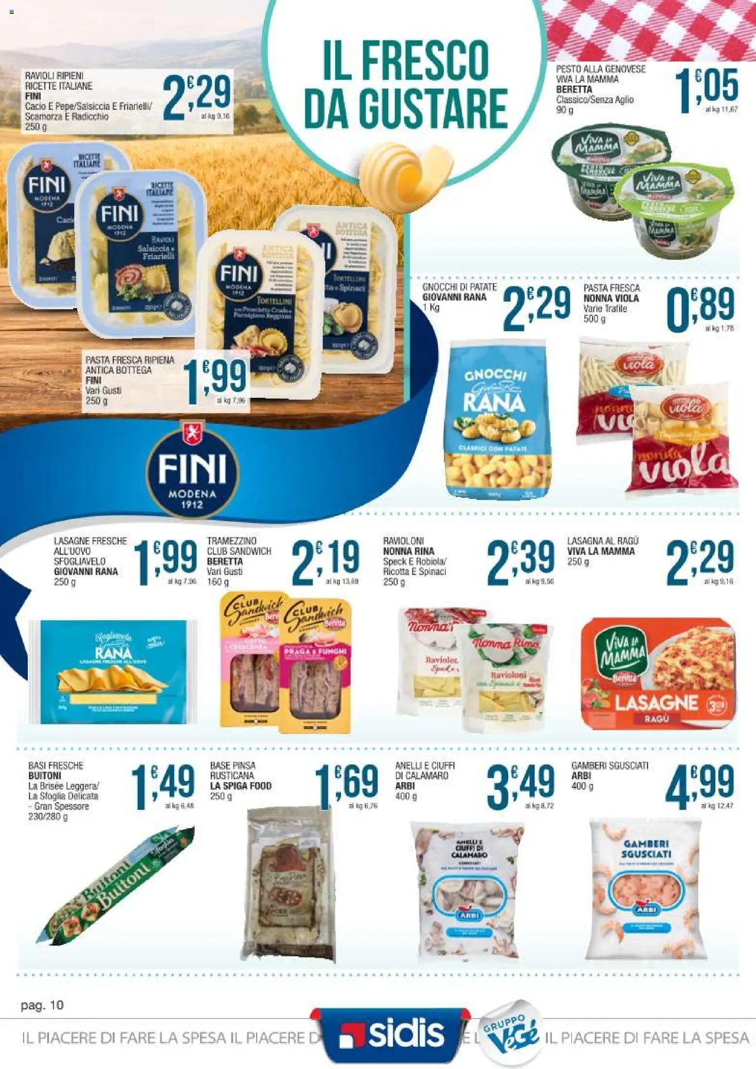 Volantino Sidis del 09.03.2026 | Pagina: 10 | Prodotti: Speck, Aglio, Pasta, Pesto
