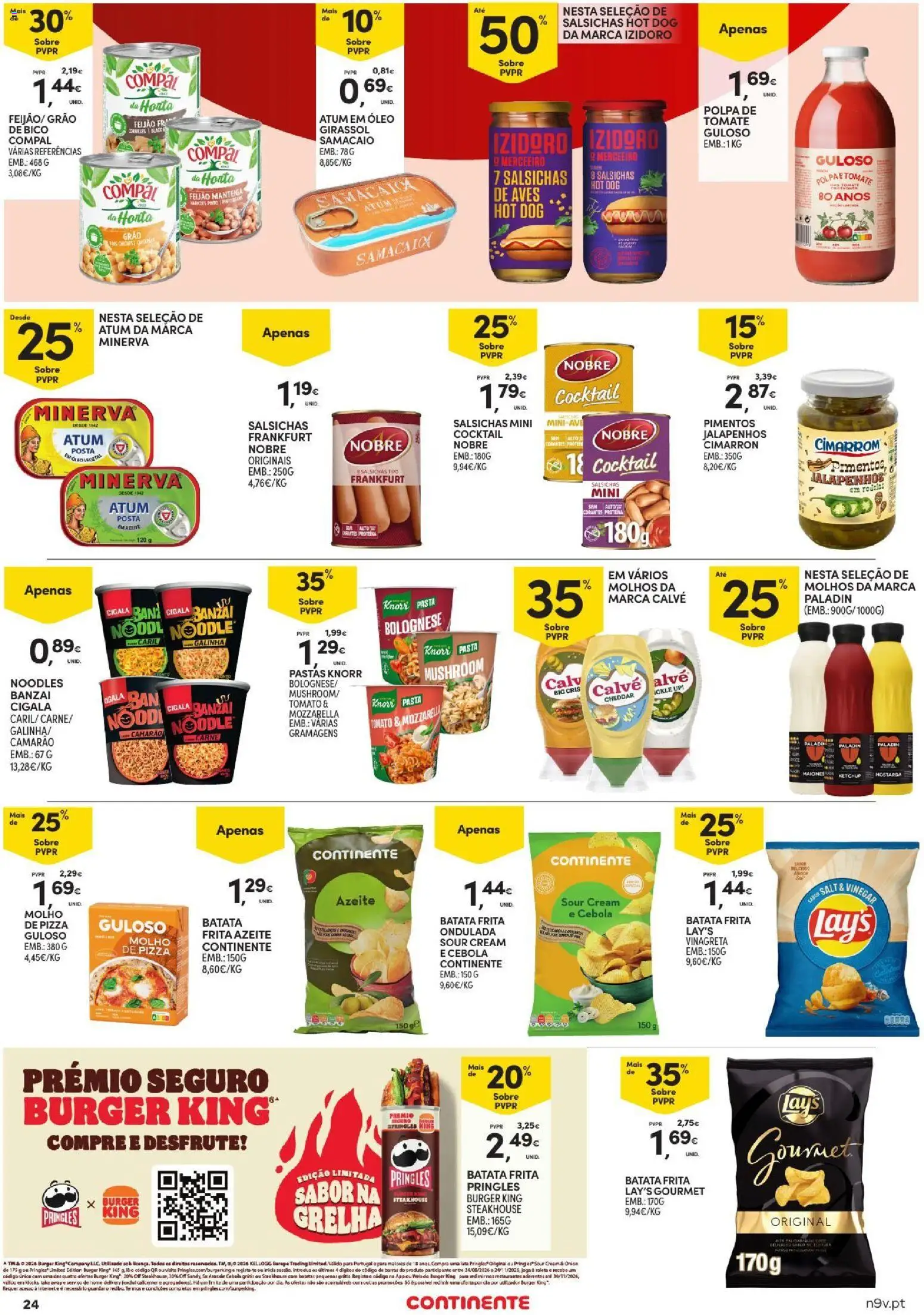 Continente folheto Açores │ válido de 29/10/2026 | Página: 24 | Produtos: Batata, Mostarda, Cebola, Tomate