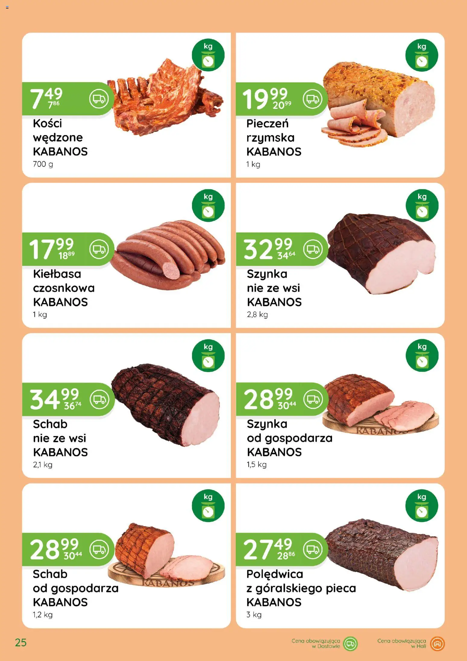 Eurocash gazetka - Katalog Wędlin od 01.10.2026 | Strona: 25 | Produkty: Kiełbasa, Schab, Szynka, Kabanos