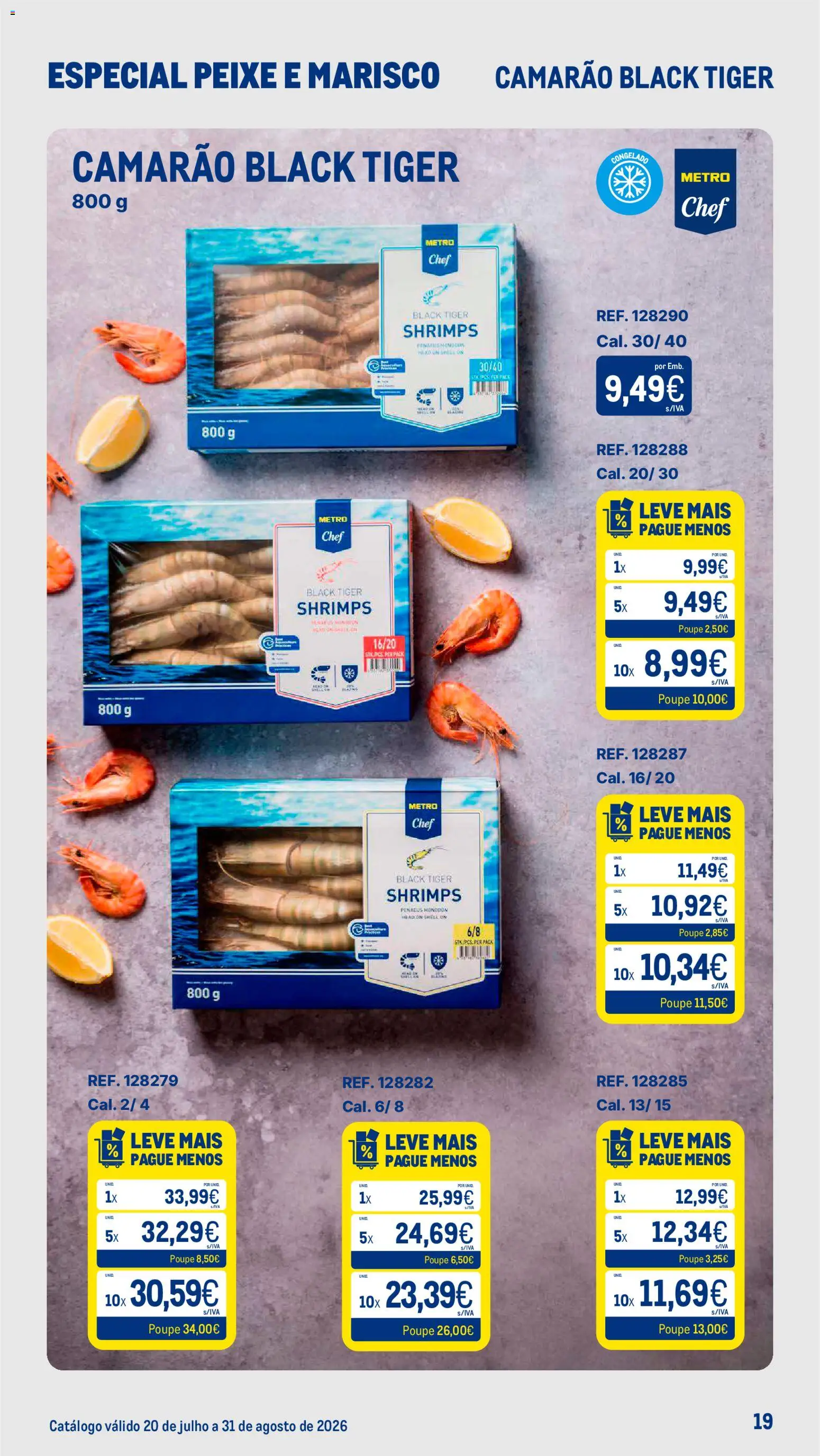Makro Especial Peixe e Marisco │ válido de 20/07/2026 | Página: 19 | Produtos: Camarão, Peixe