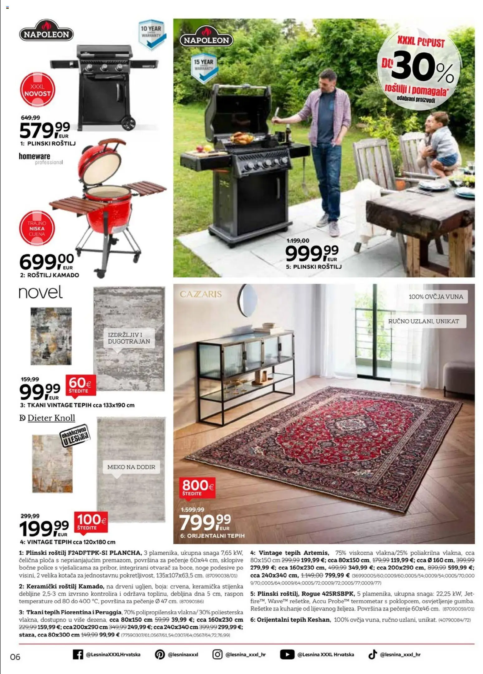 Lesnina katalog | vrijedi od 13.07.2026 | Stranica: 6 | Proizvodi: Roštilj, Termometar, Tepih