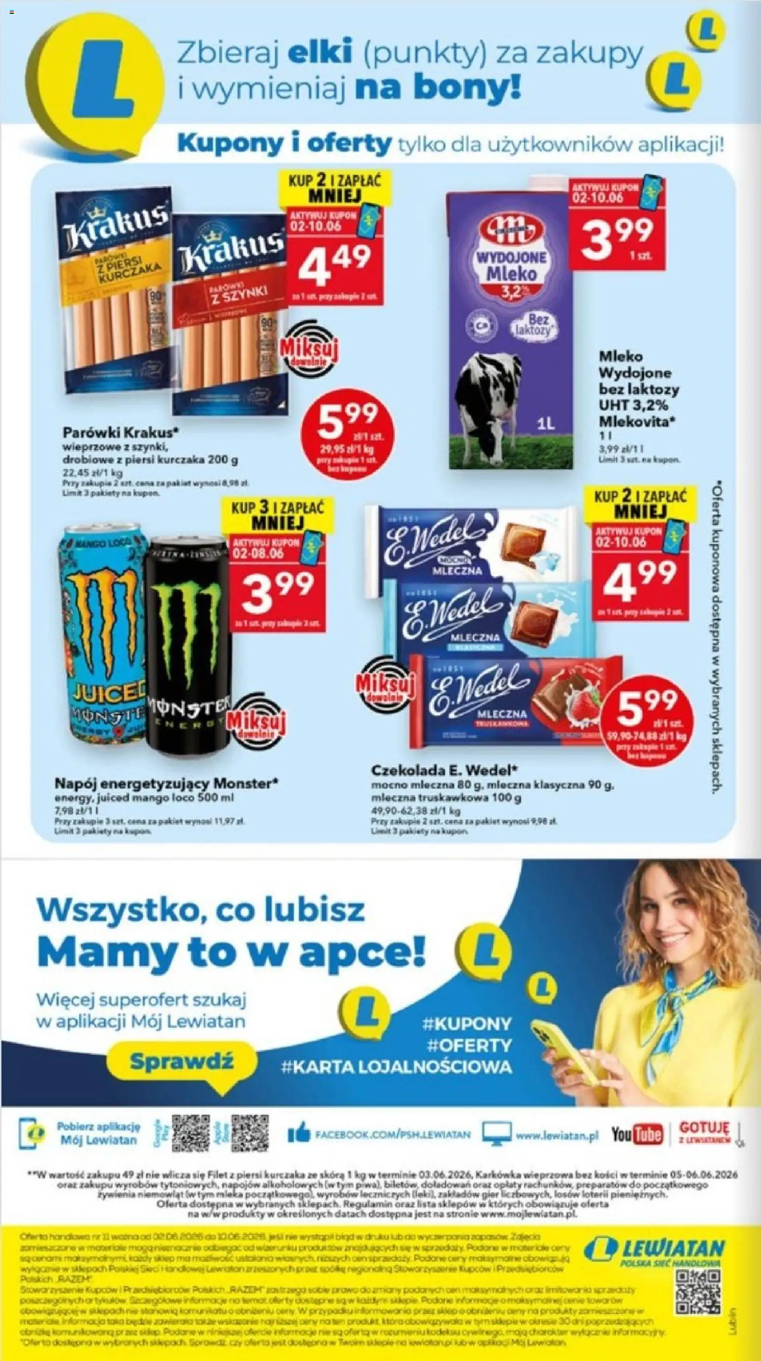 Lewiatan gazetka - Lublin od 02.06.2026 | Strona: 16 | Produkty: Piersi, Mleko, Czekolada, Filet z piersi kurczaka