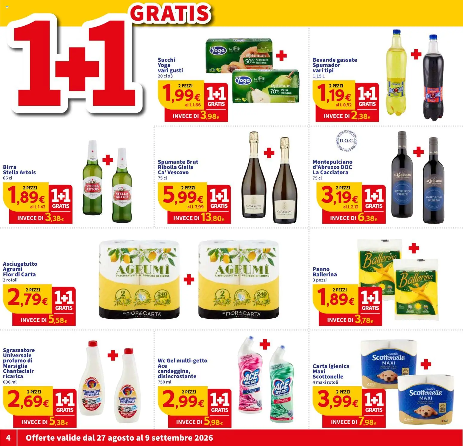 Volantino SIGMA del 27/08/2026 | Pagina: 4 | Prodotti: Birra, Sgrassatore, Spumante, WC