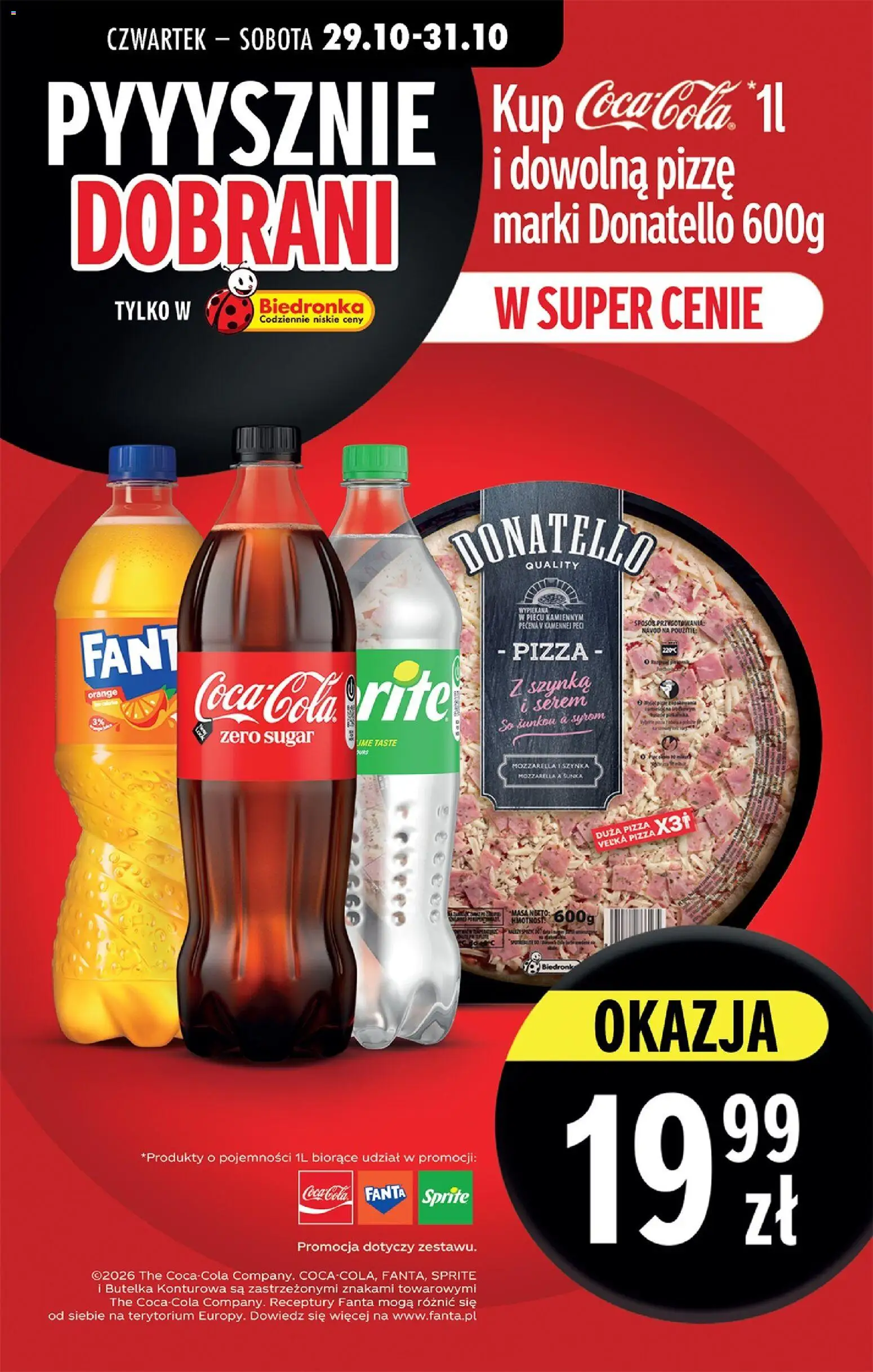 Biedronka gazetka od czwartku od 29.10.2026 | Strona: 13 | Produkty: Serem, Fanta, Pizza, Mozzarella