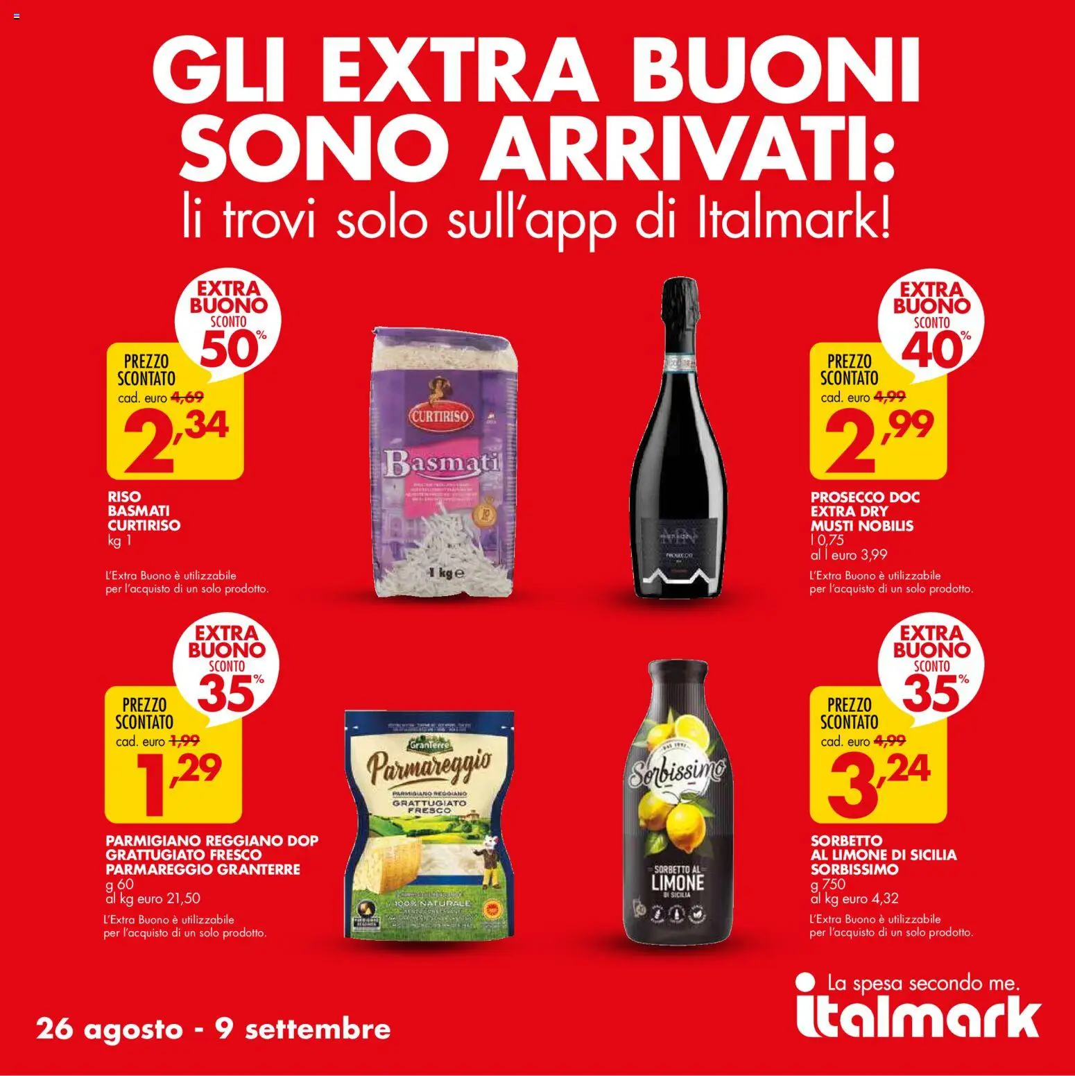 Volantino Italmark del 26/08/2026 | Pagina: 3 | Prodotti: Riso, Limone, Parmigiano reggiano, Parmigiano