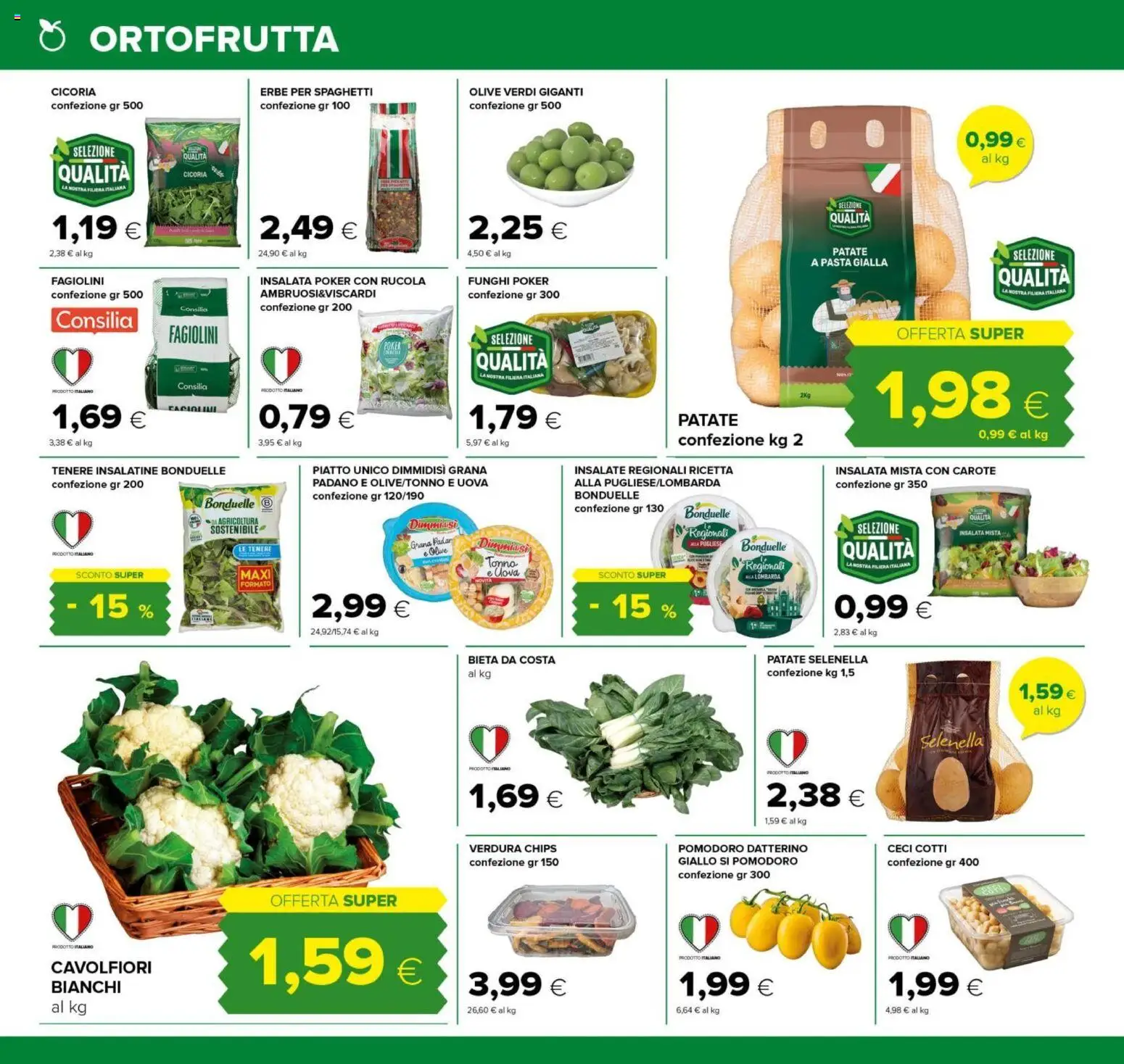 Volantino Tigre del 14/09/2026 | Pagina: 4 | Prodotti: Erbe, Insalata, Pasta, Fagiolini