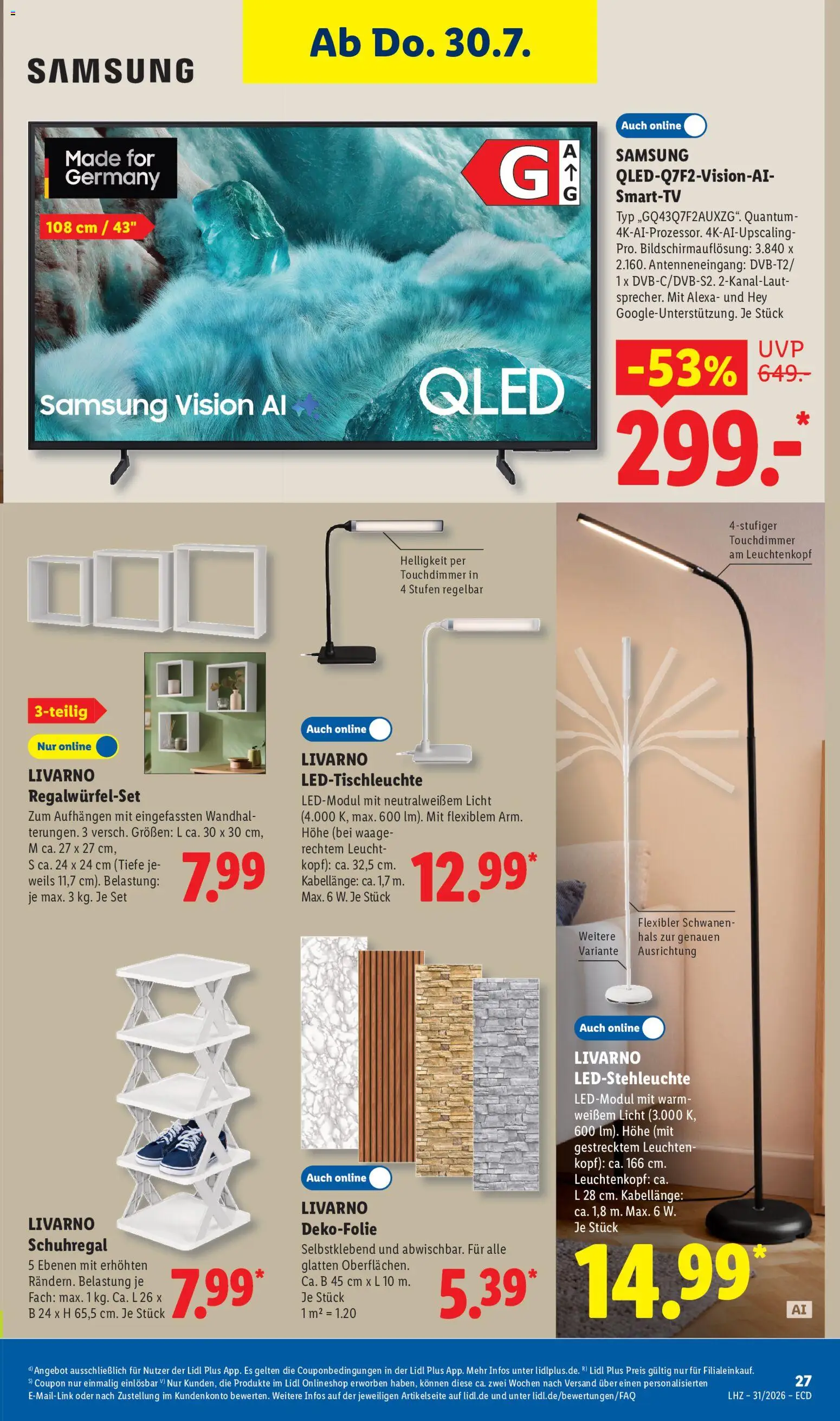 Lidl Německo leták od 27.07.2026 | Strana: 19 | Produkty: Samsung
