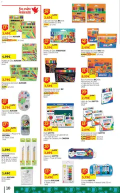 Pré-visualização Auchan - Folheto Escolar  Têxtil Criança válido de 04/09/2026 | Página: 10 | Produtos: Pincel, Cera, Caixa, Óleo