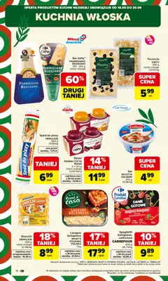 Pogląd oferty "Carrefour gazetka" - ważna od 18.05.2026 | Strona: 16 | Produkty: Carbonara, Spód do pizzy, Gnocchi, Lasagne bolognese
