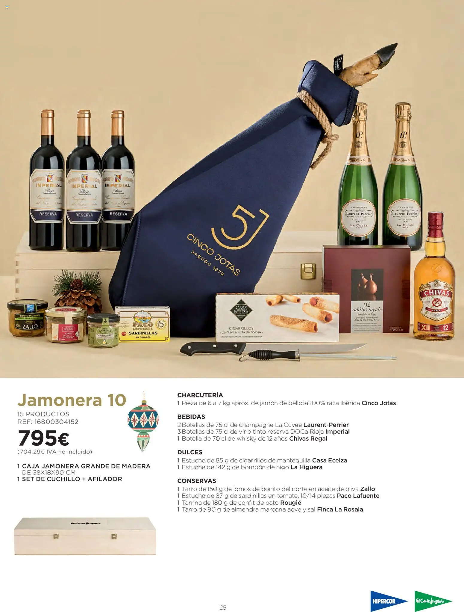 El Corte Inglés Cestas Navidad 2026 Cataluňa │ válido desde el 08/10/2026 | Página: 25 | Productos: Jamón, Vino, Bebidas, Sal
